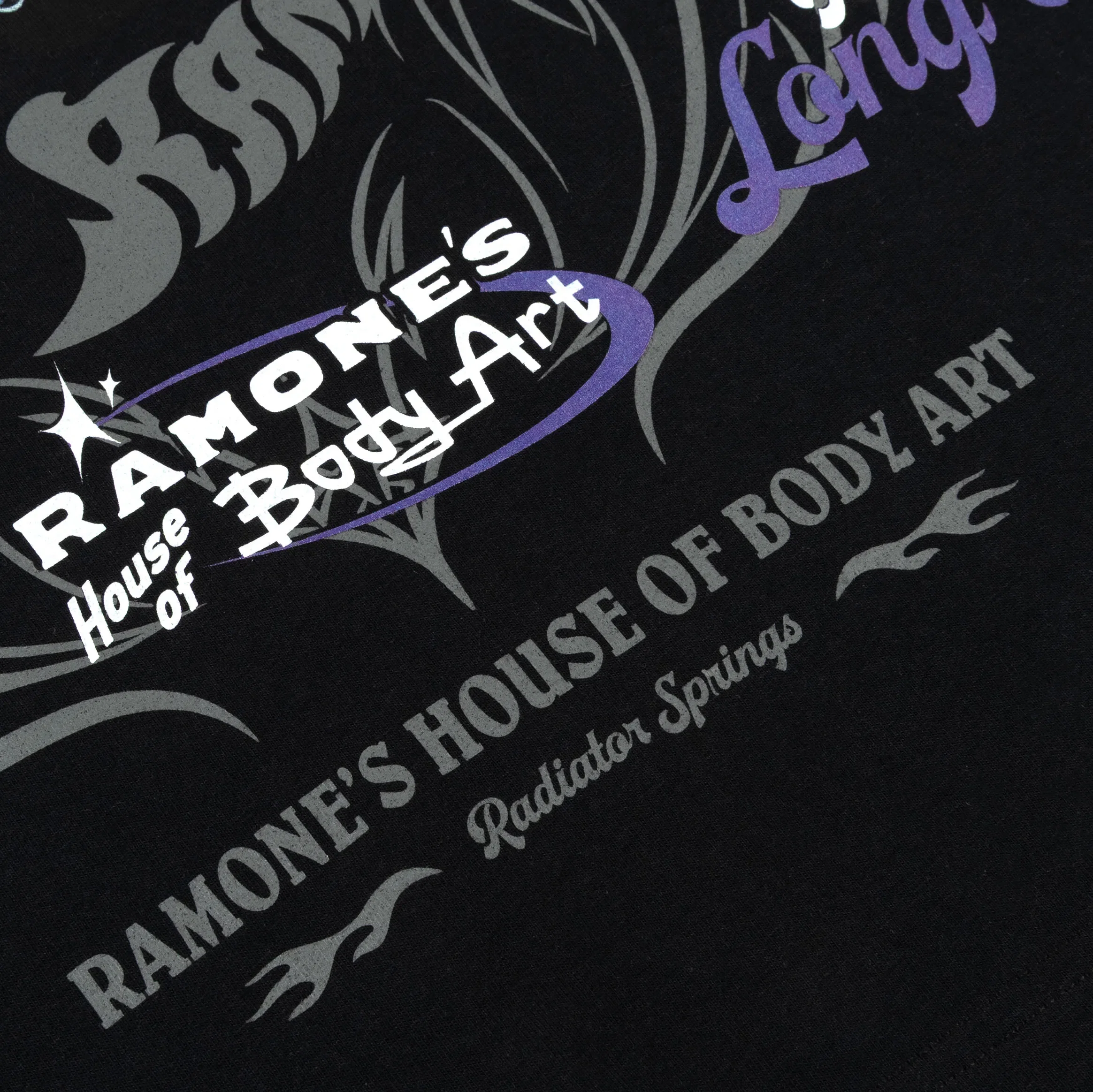 CARS X SP Disney Pixar Cars By Shoe Palace Ramone Mens Short Sleeve Shirt (Black/Purple)