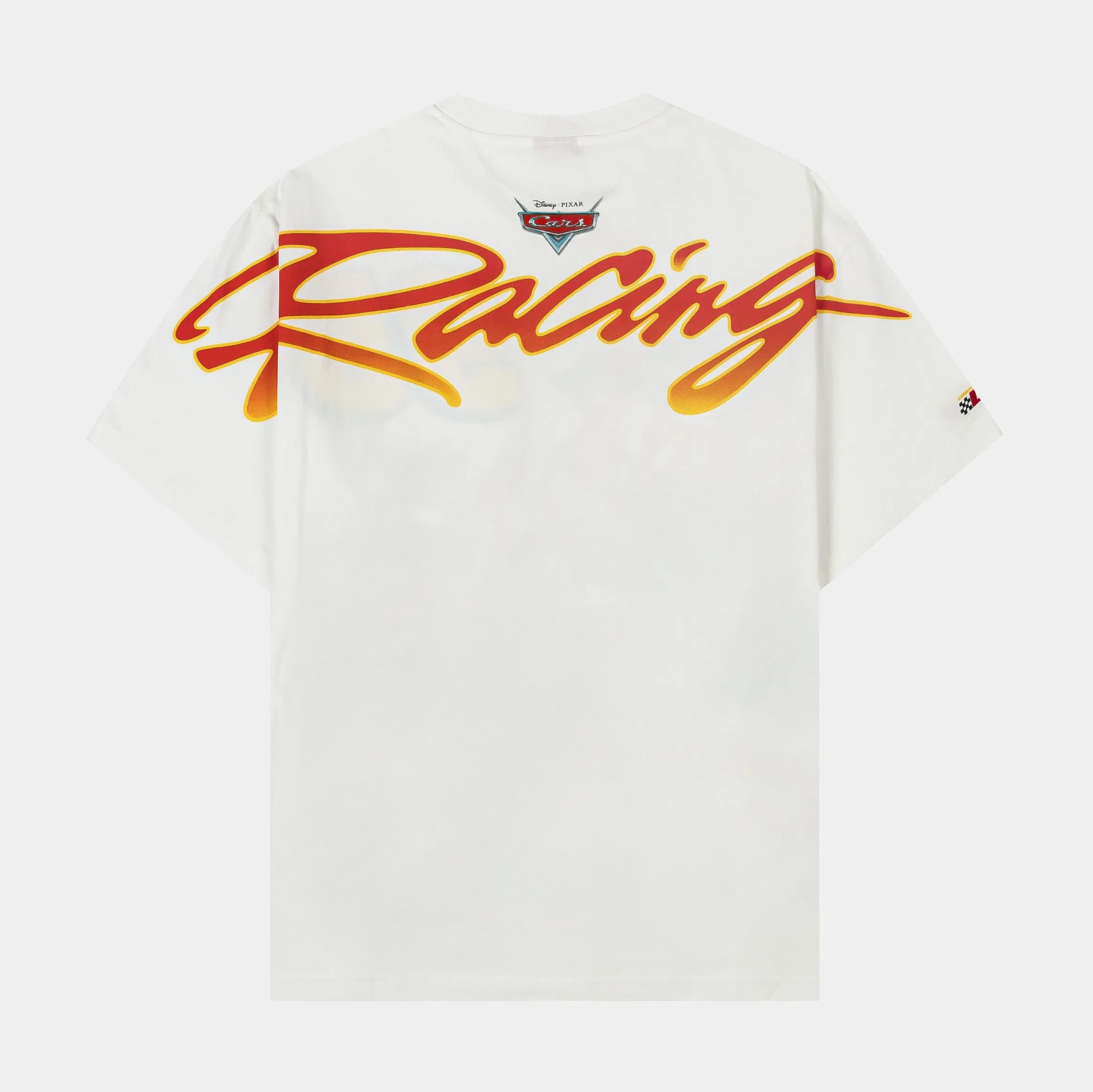 CARS X SP Disney Pixar Cars By Shoe Palace Racing Mens Short Sleeve Shirt (White/Red)