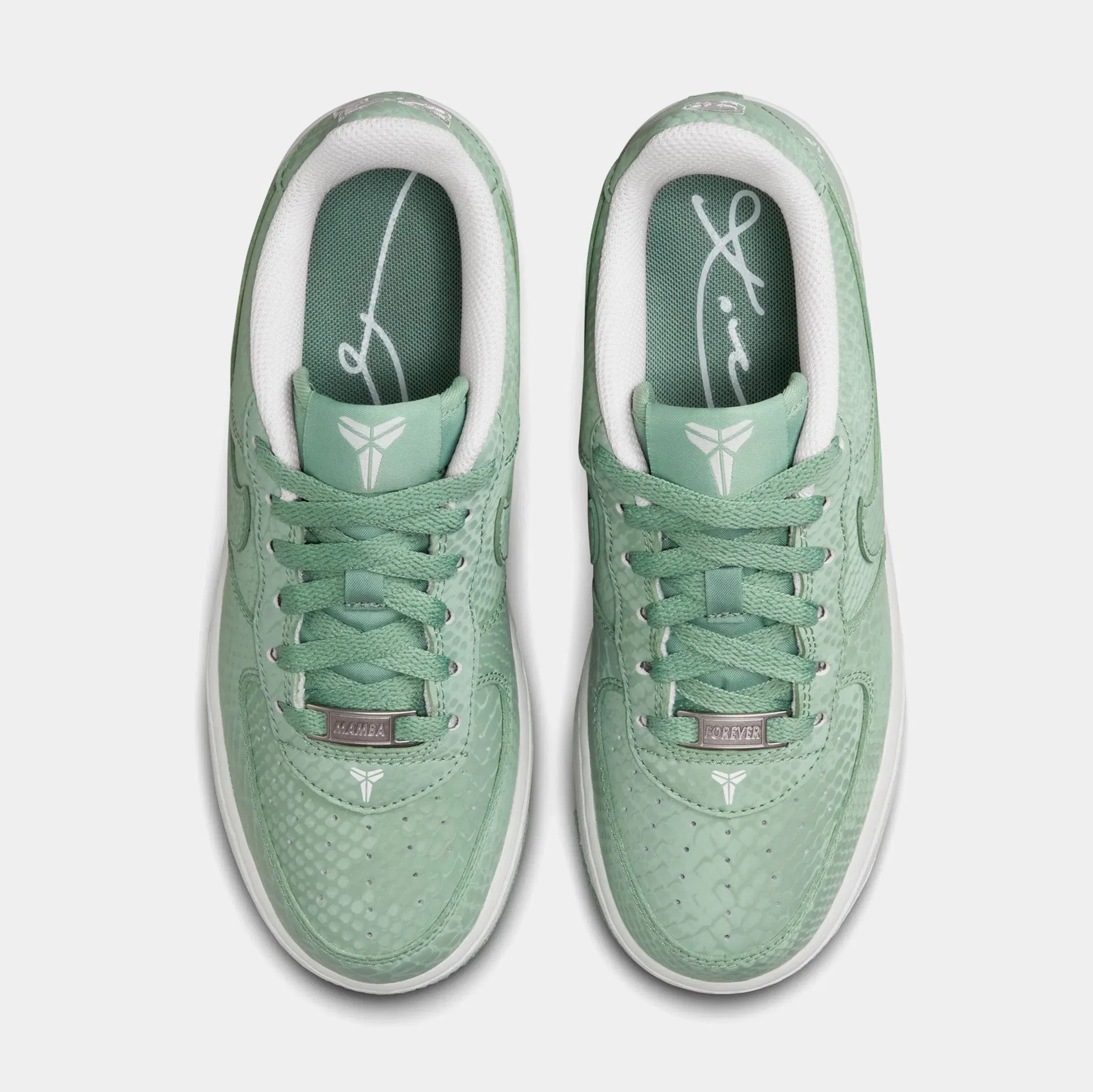 Nike Kobe Air Force 1 Low Steam Grade School Lifestyle Shoes (Steam/Summit White)
