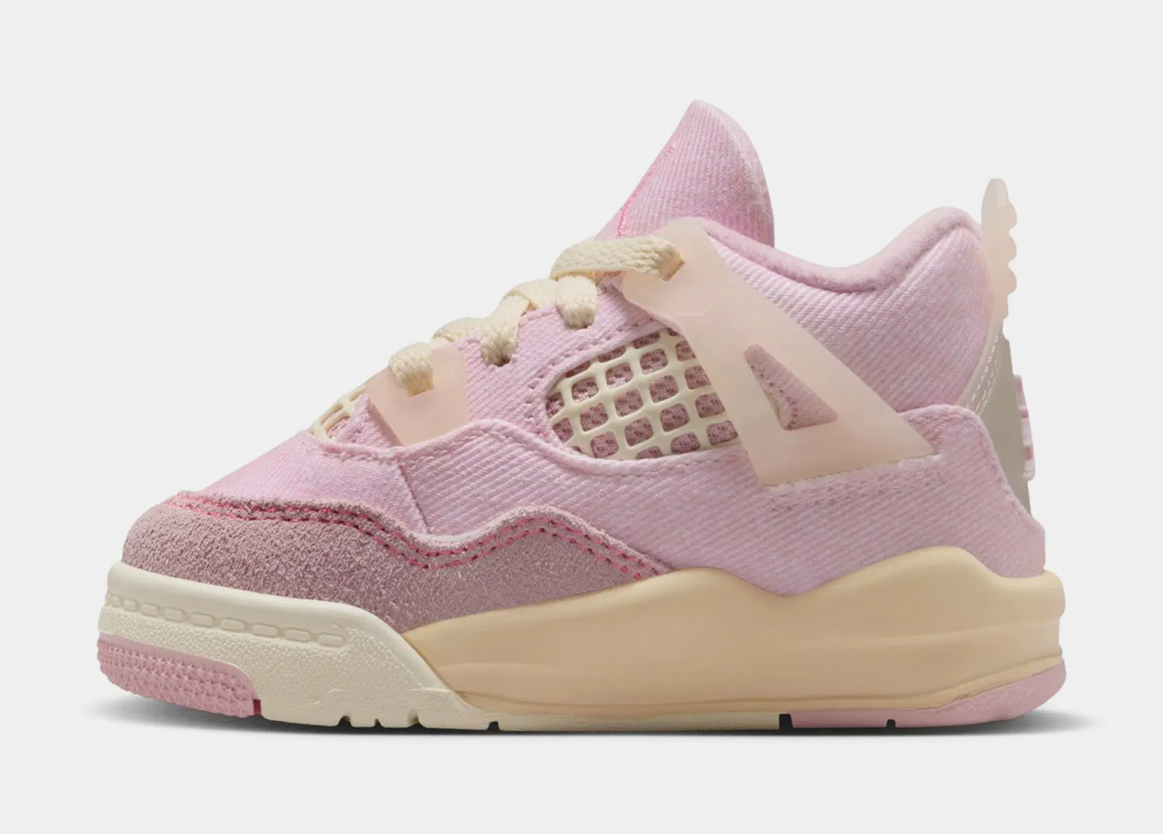 Air Jordan 4 Retro Pink Pearl And Iced Carmine Infant Toddler Lifestyle Shoes (Pearl Pink/Iced Carmine/Coconut Milk)