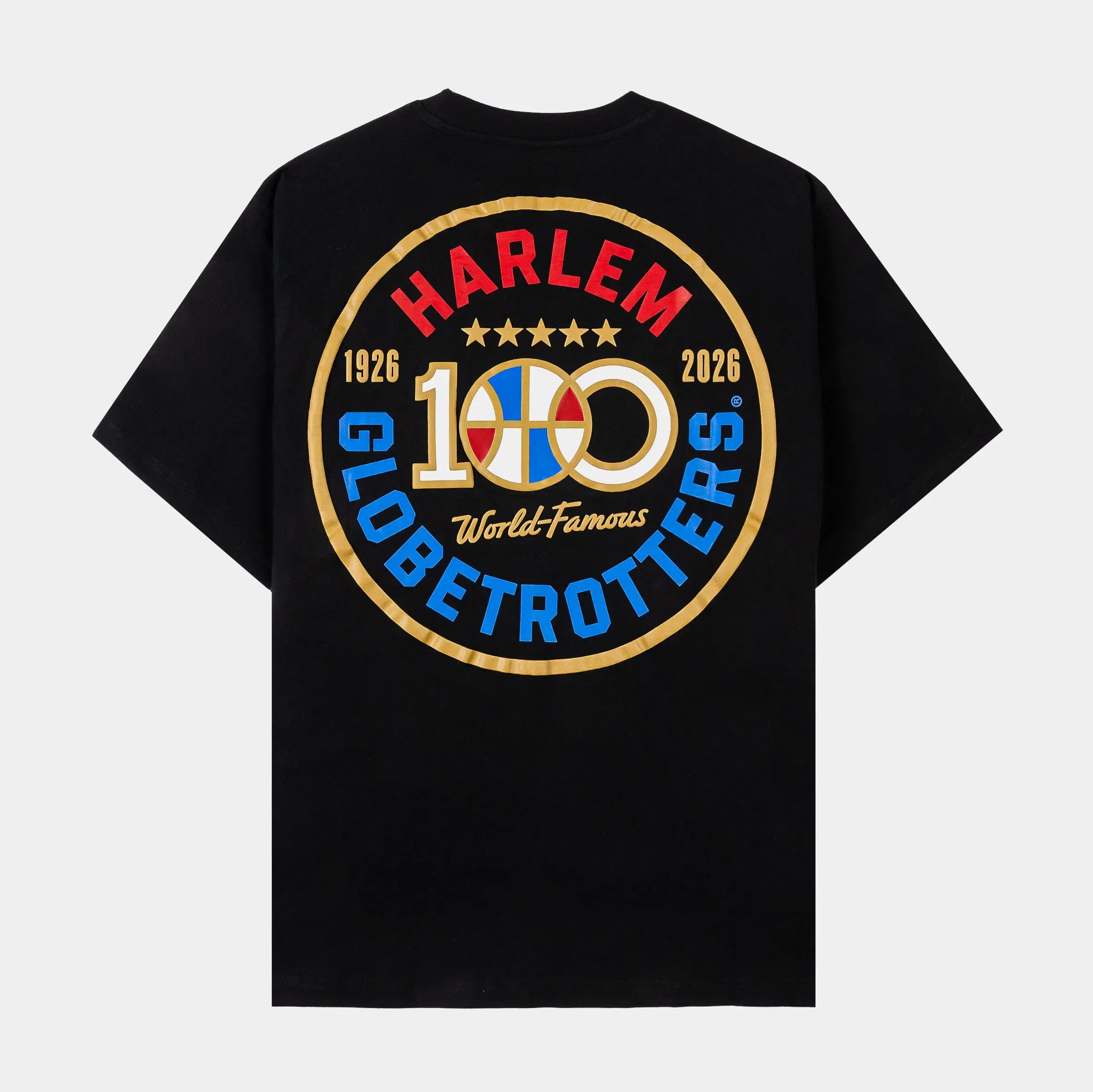 HARLEM GLOBETROTTERS X SP SP x Harlem Globetrotters World Famous Mens Short Sleeve Shirt (Black/Red)