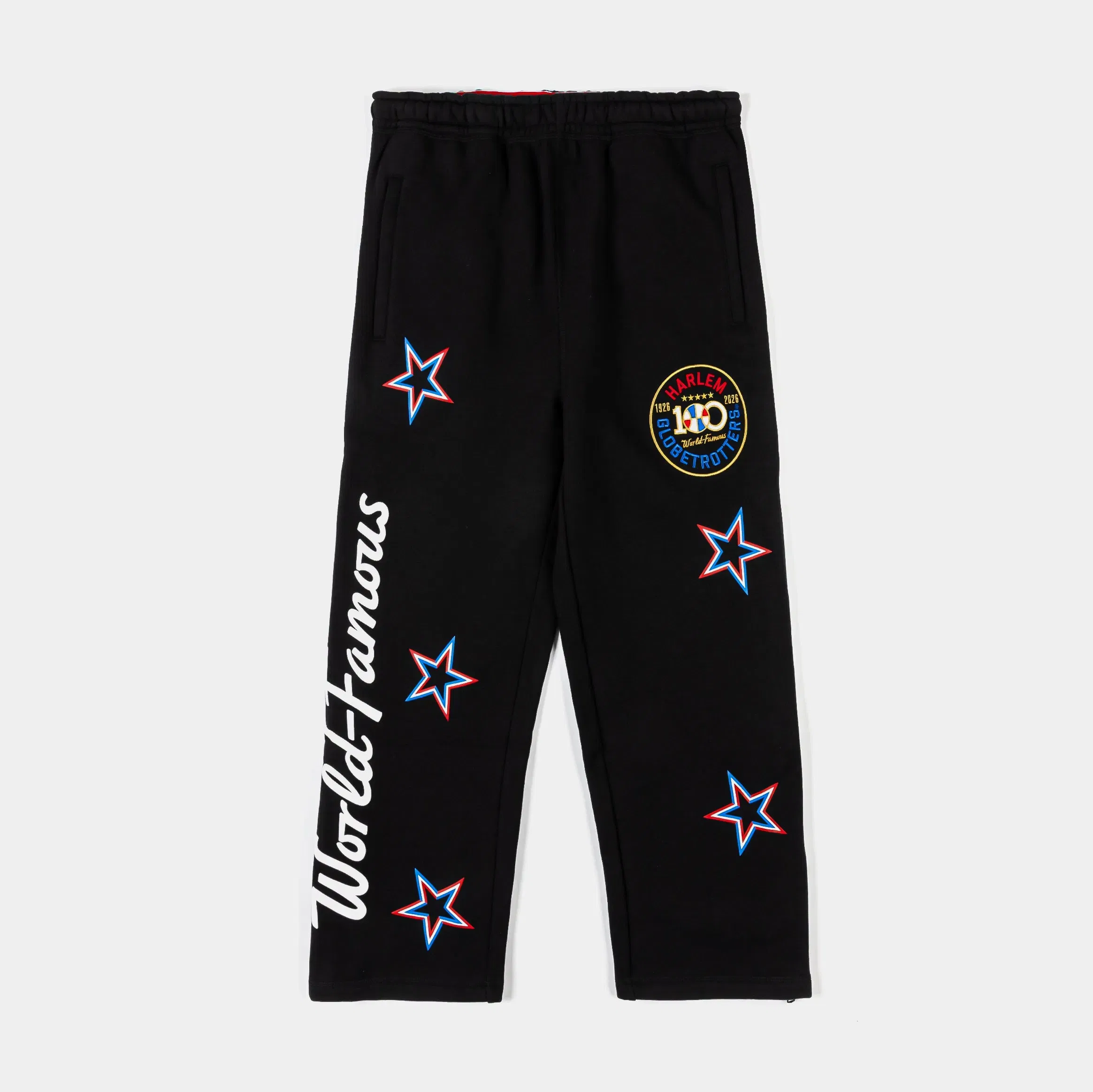 HARLEM GLOBETROTTERS X SP SP x Harlem Globetrotters World Famous Mens Sweatpants (Black/Red)