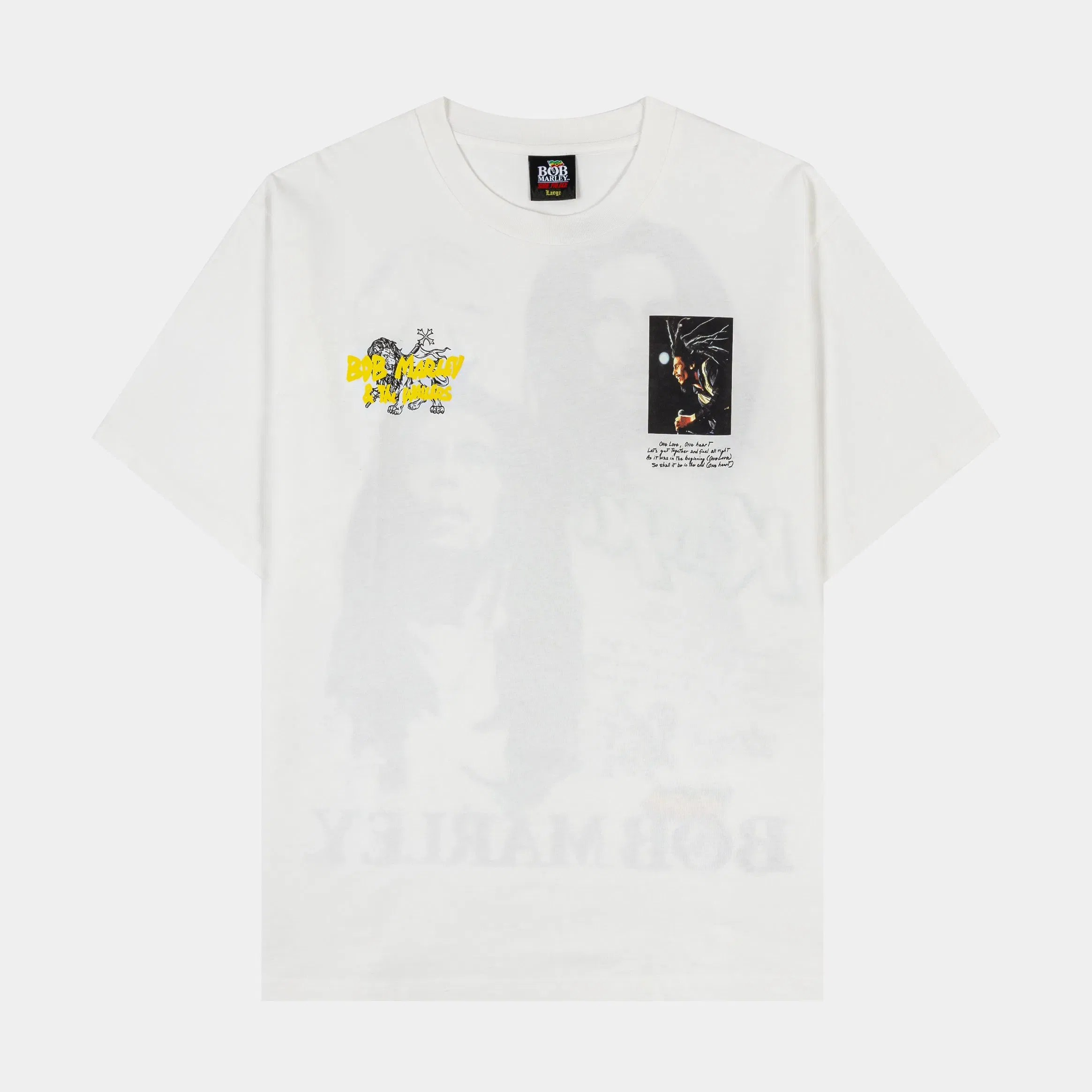 BOB MARLEY X SP SP x Bob Marley Kaya Mens Short Sleeve Shirt (White/Yellow)