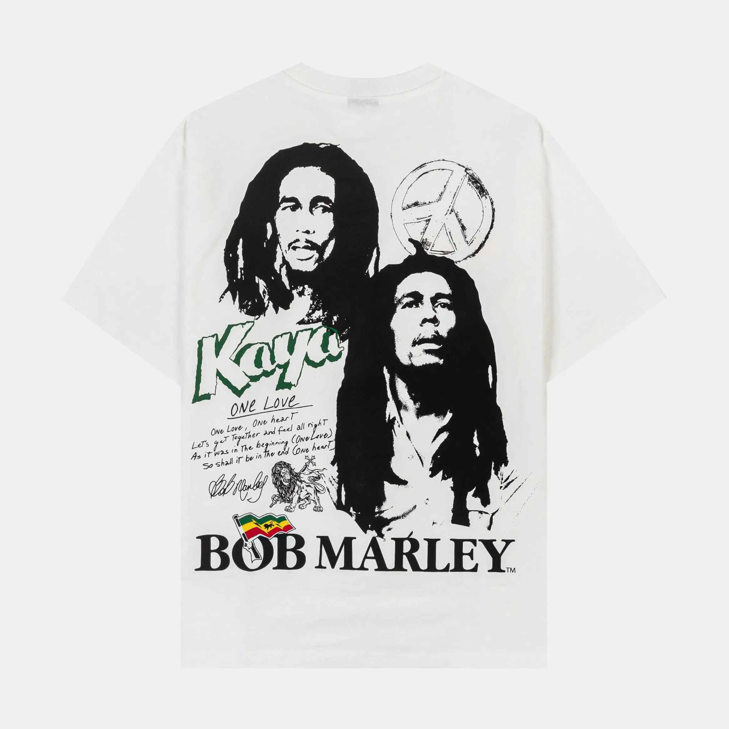 BOB MARLEY X SP SP x Bob Marley Kaya Mens Short Sleeve Shirt (White/Yellow)