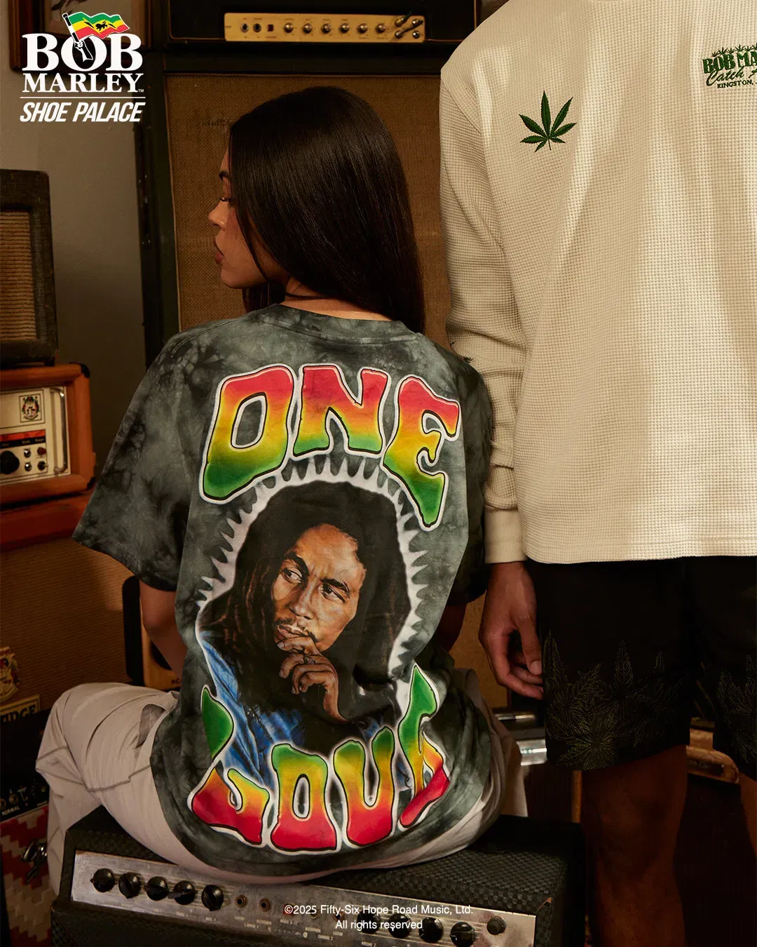 BOB MARLEY X SP SP x Bob Marley One Love Washed Mens Short Sleeve Shirt (Black/Multi Color)