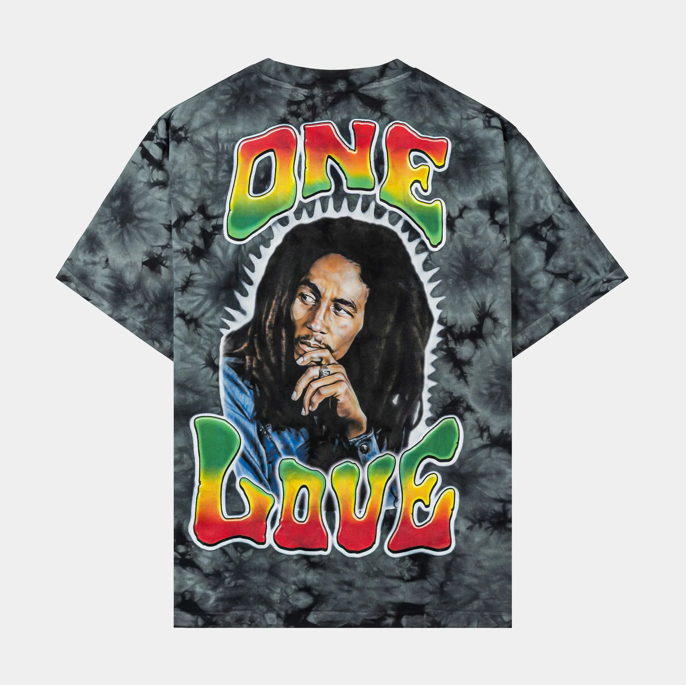 BOB MARLEY X SP SP x Bob Marley One Love Washed Mens Short Sleeve Shirt (Black/Multi Color)
