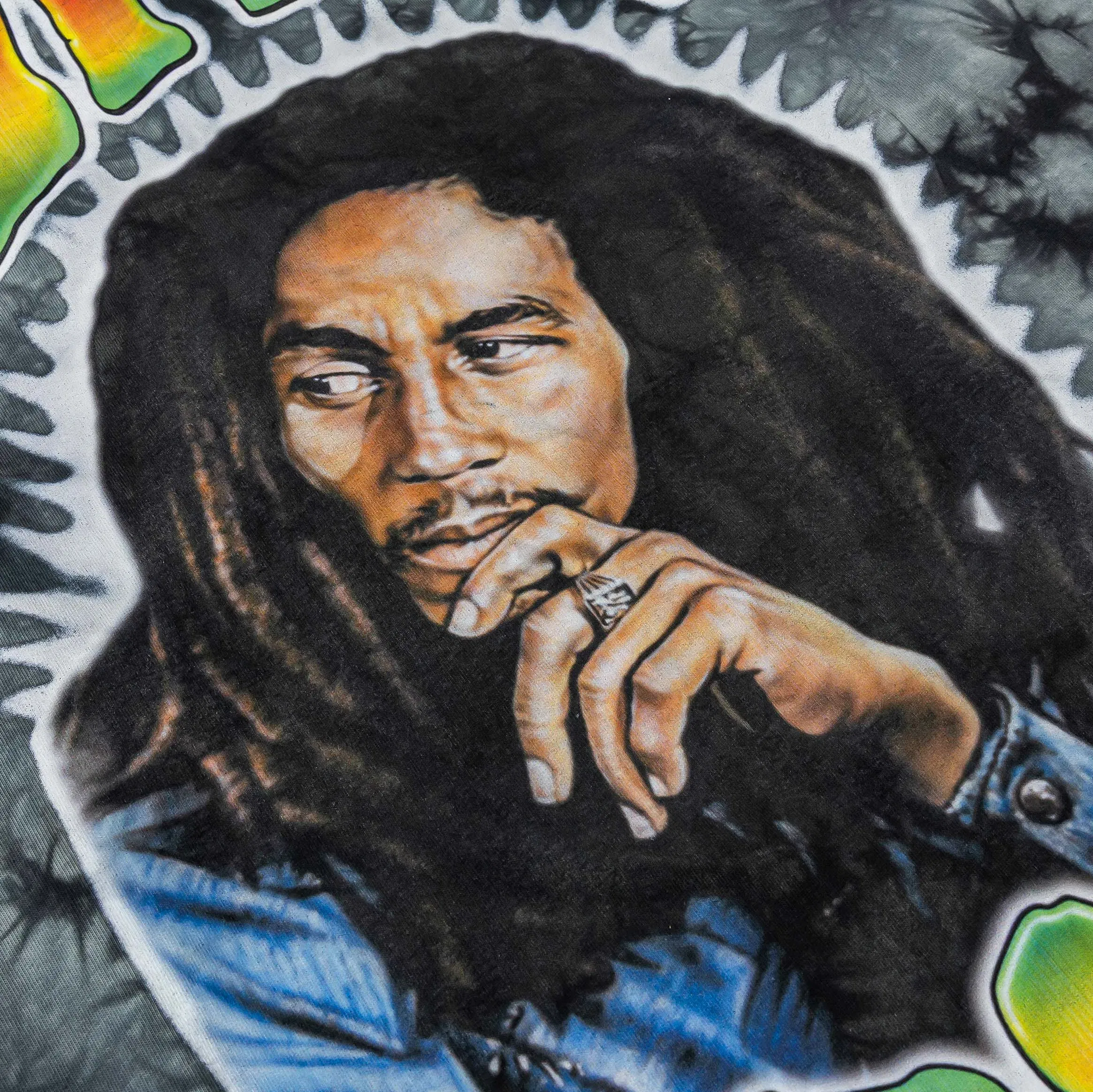 BOB MARLEY X SP SP x Bob Marley One Love Washed Mens Short Sleeve Shirt (Black/Multi Color)