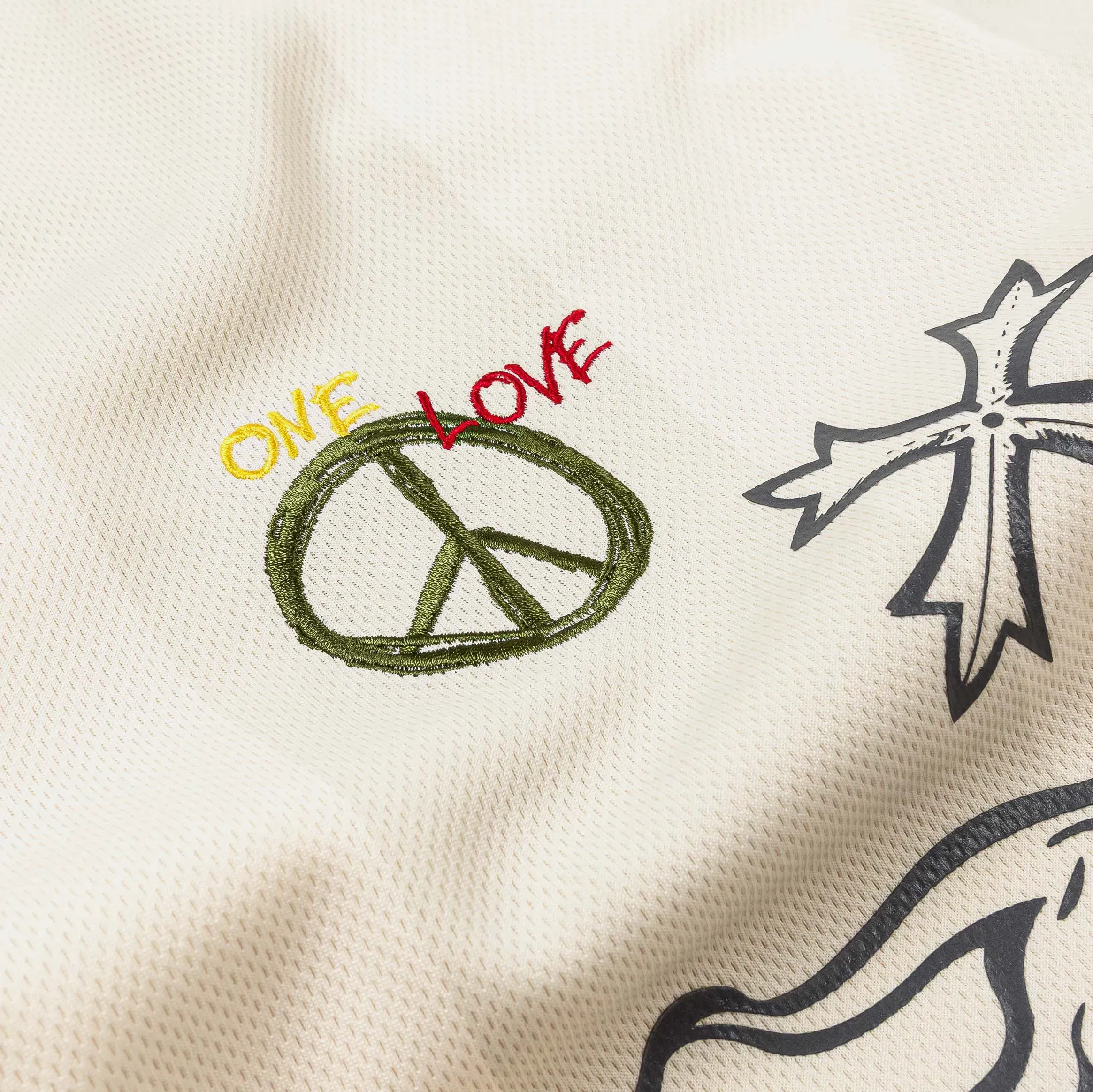 BOB MARLEY X SP SP x Bob Marley Lions Soccer Long Sleeve Mens Jersey (Beige/Green)