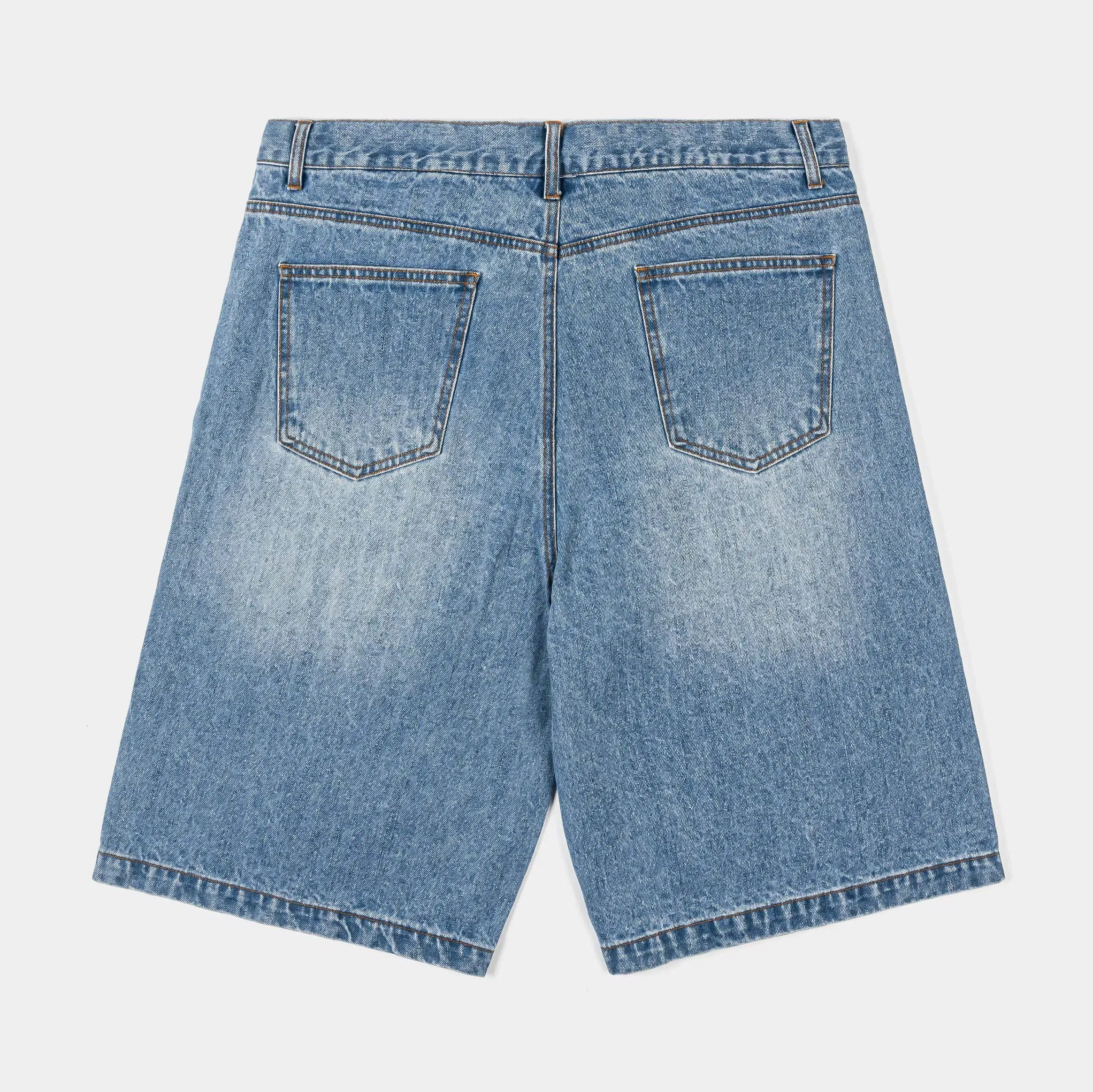 BOB MARLEY X SP SP x Bob Marley Work Washed Denim Mens Shorts (Blue/Yellow)