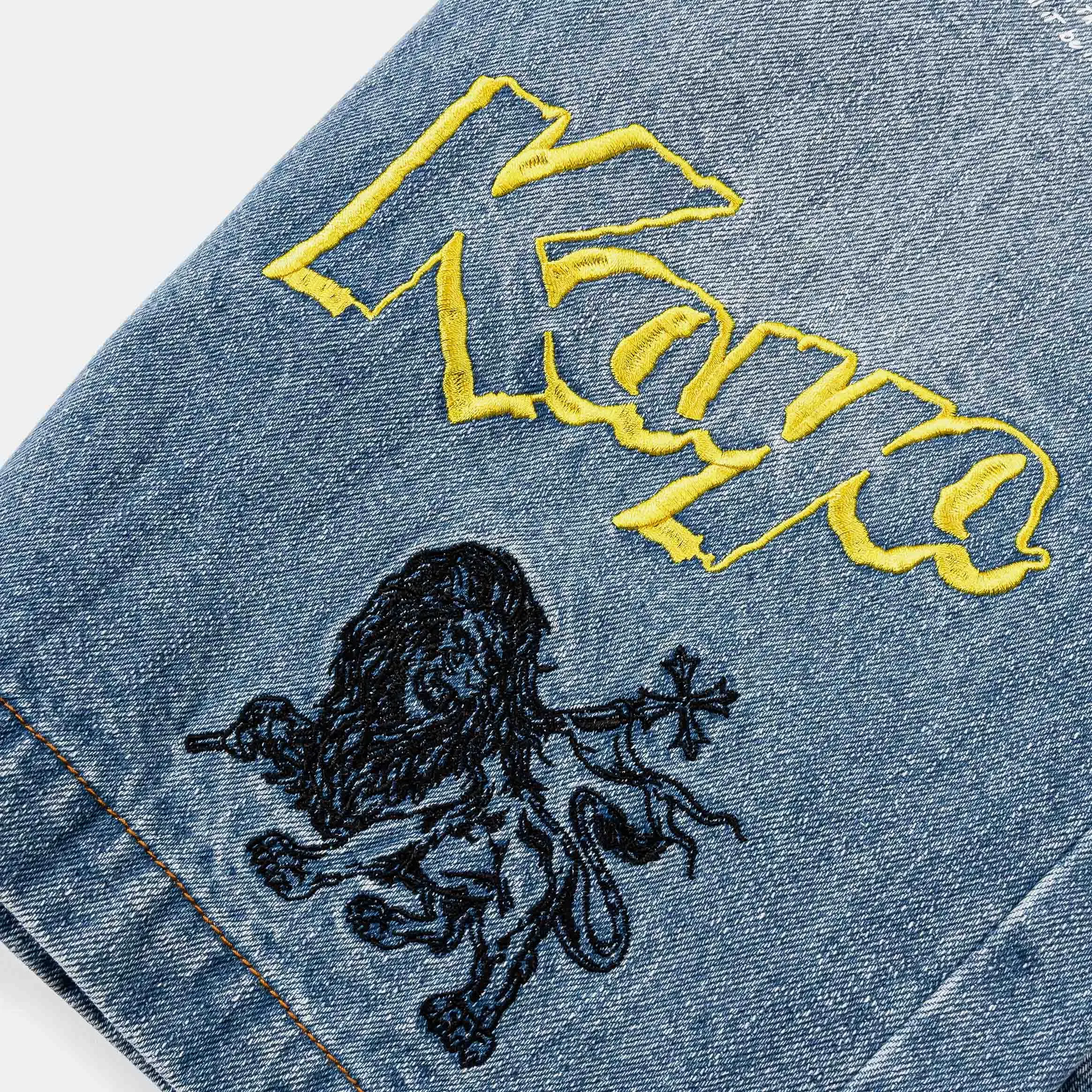BOB MARLEY X SP SP x Bob Marley Work Washed Denim Mens Shorts (Blue/Yellow)
