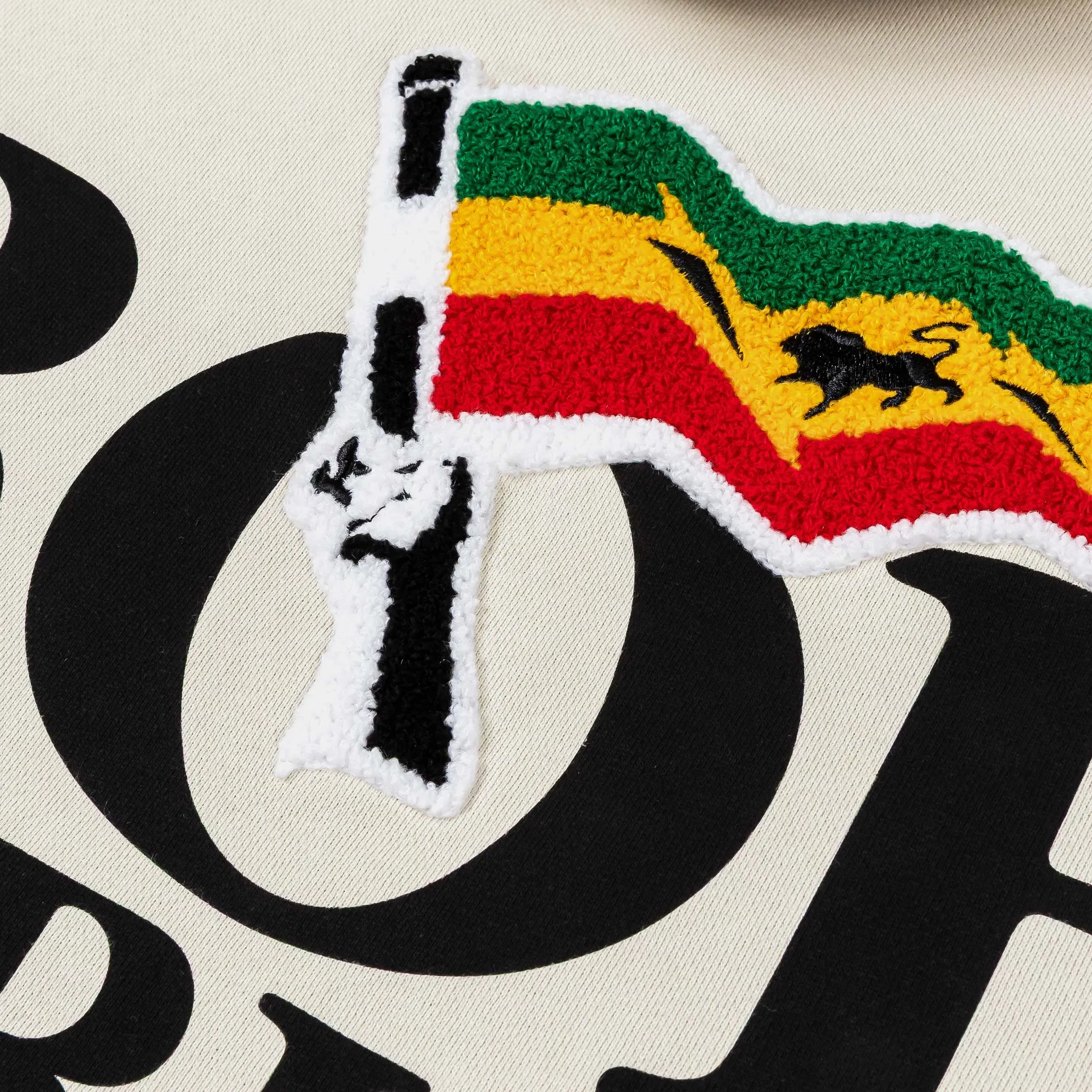 BOB MARLEY X SP SP x Bob Marley Live Zip Up Mens Hoodie (Beige/Black)