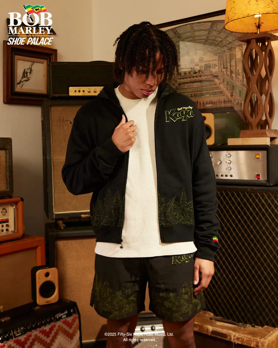 BOB MARLEY X SP SP x Bob Marley Kaya Hybrid Mens Shorts (Black/Green)