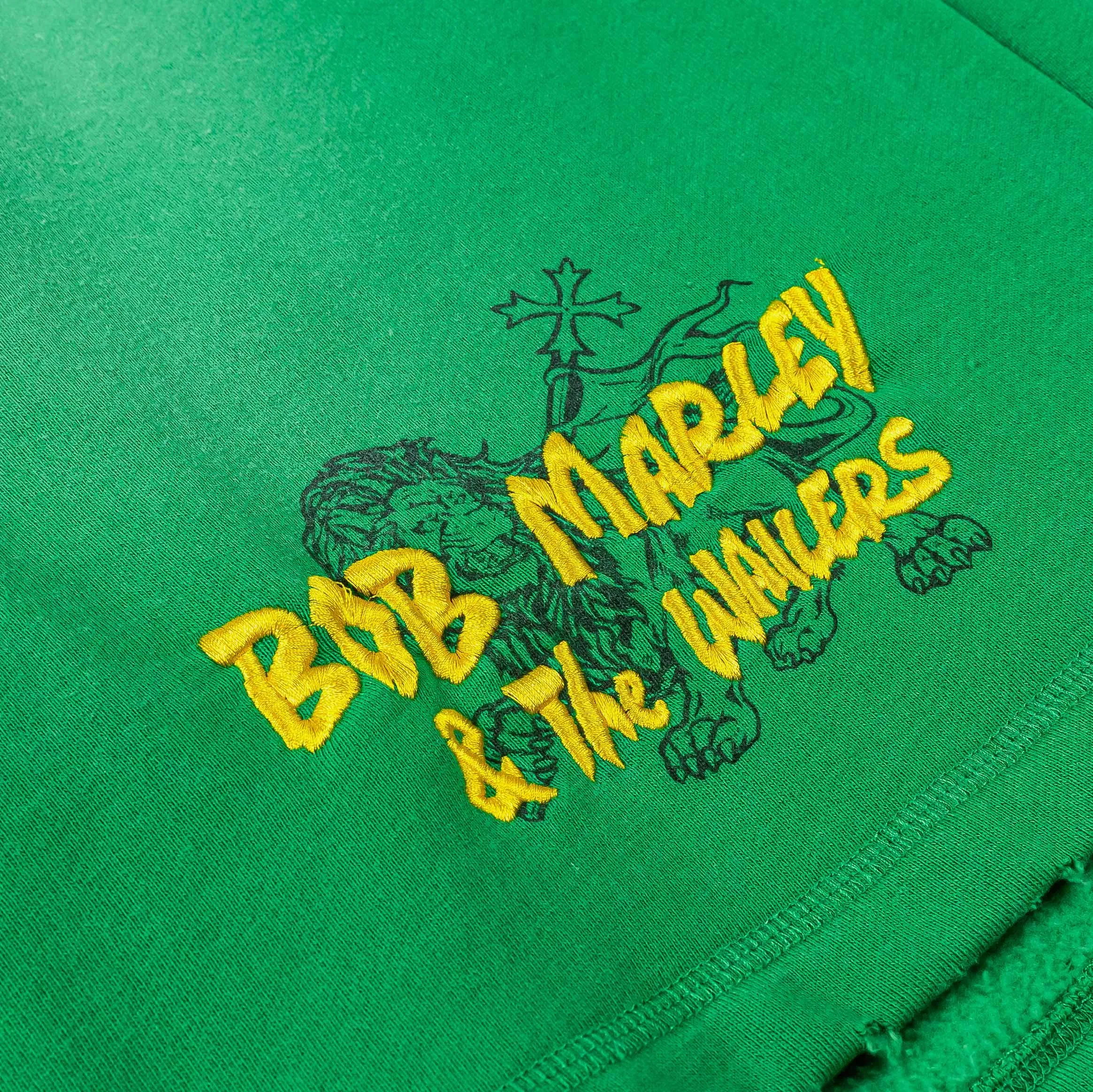 BOB MARLEY X SP SP x Bob Marley Shining Sun Long Fleece Mens Shorts (Green/Yellow)