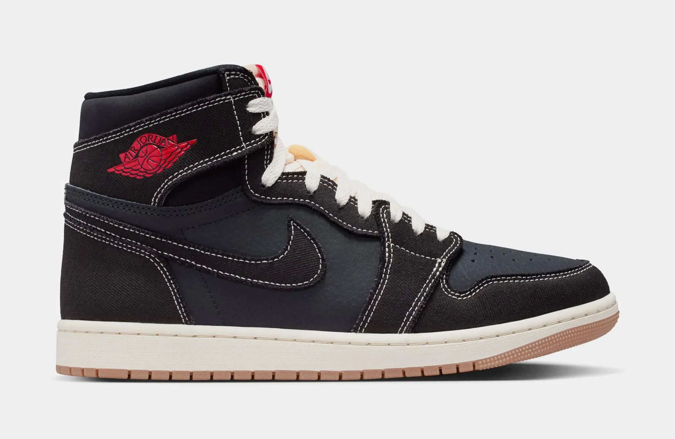Air Jordan 1 Retro High OG Flight Club Mens Lifestyle Shoes (Black/Sail/Gum Medium Brown/University Red)