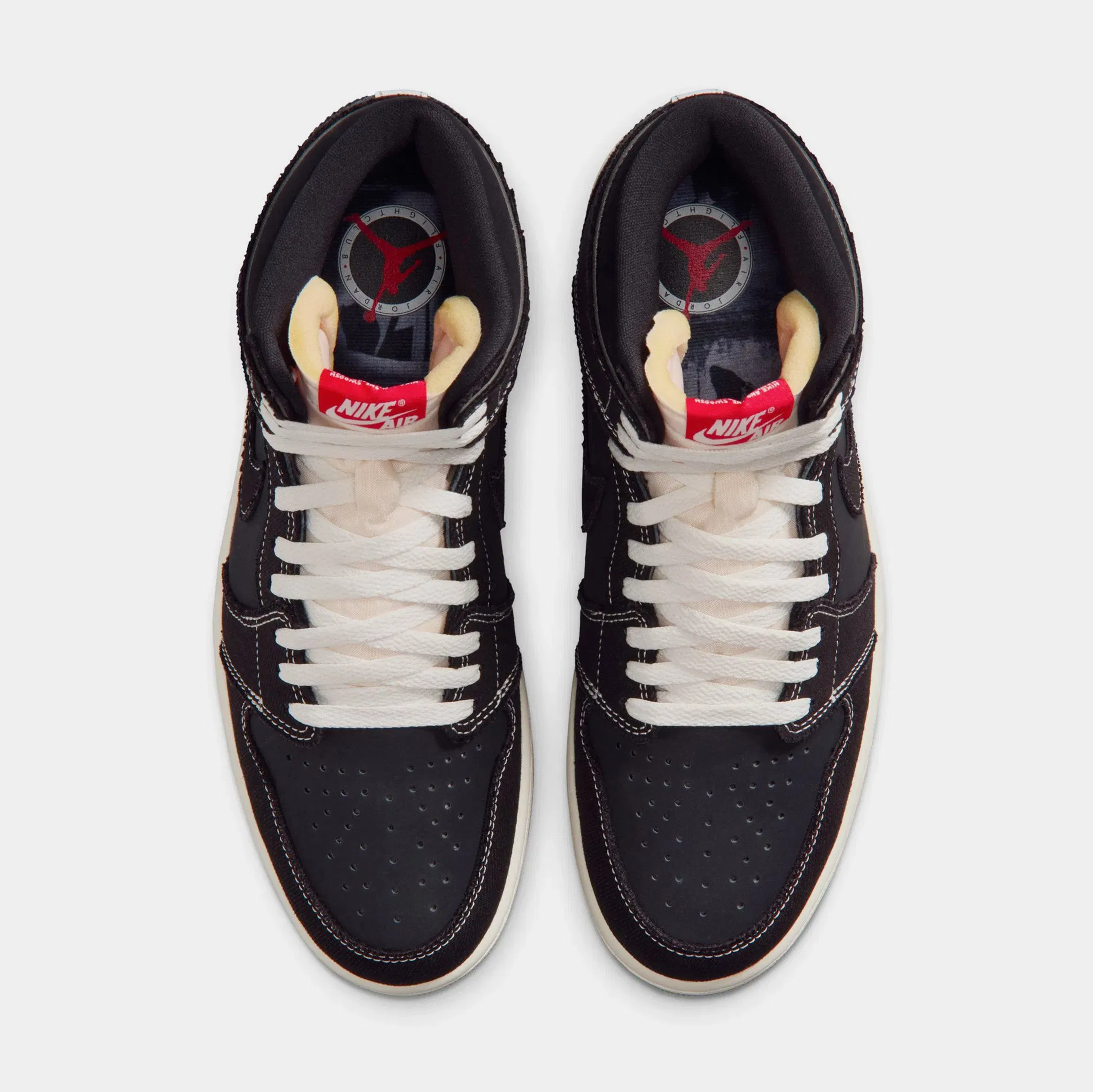 Air Jordan 1 Retro High OG Flight Club Mens Lifestyle Shoes (Black/Sail/Gum Medium Brown/University Red)