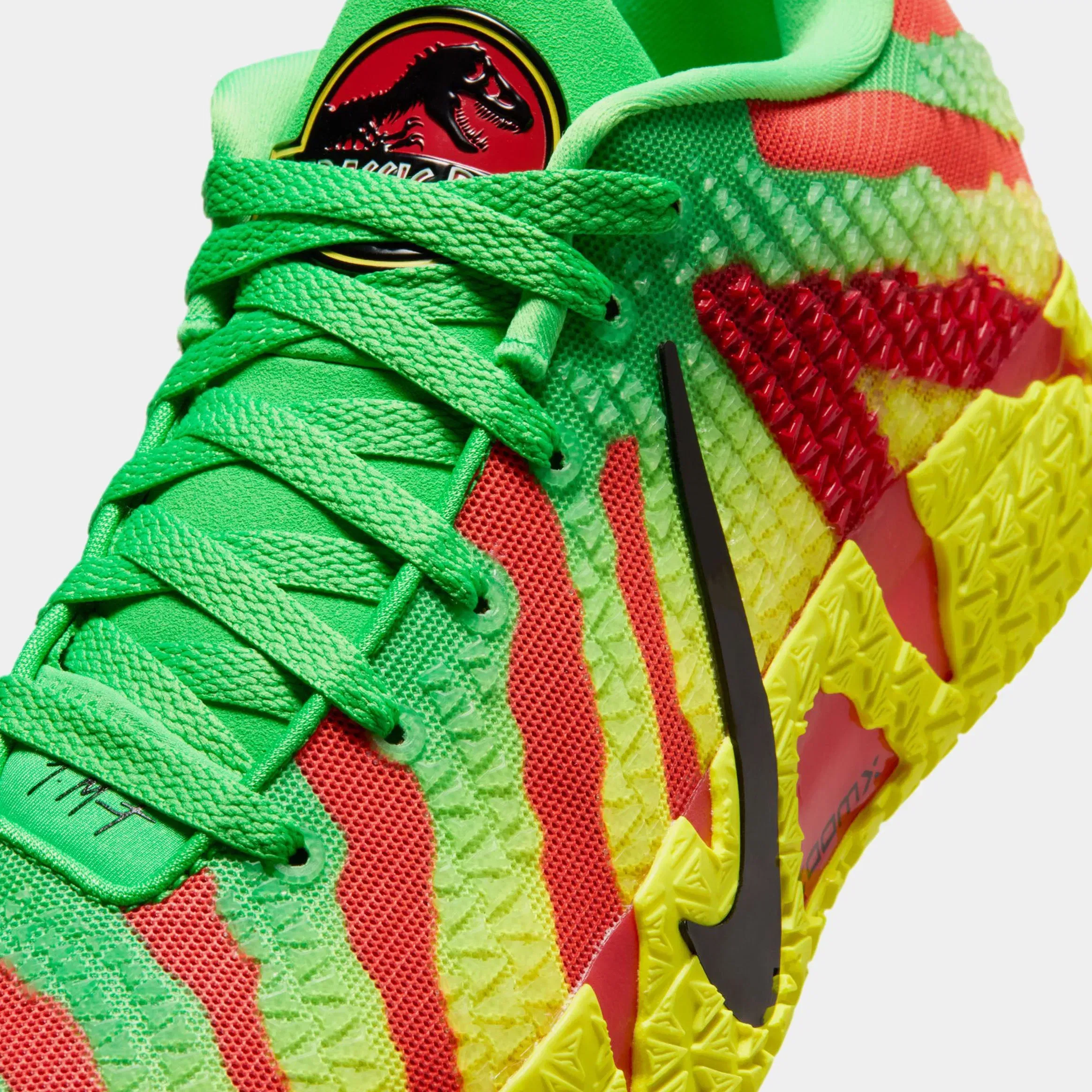Nike Jurassic Park x Ja 3 Explorer Mens Basketball Shoes (Green Spark/Black/University Red)