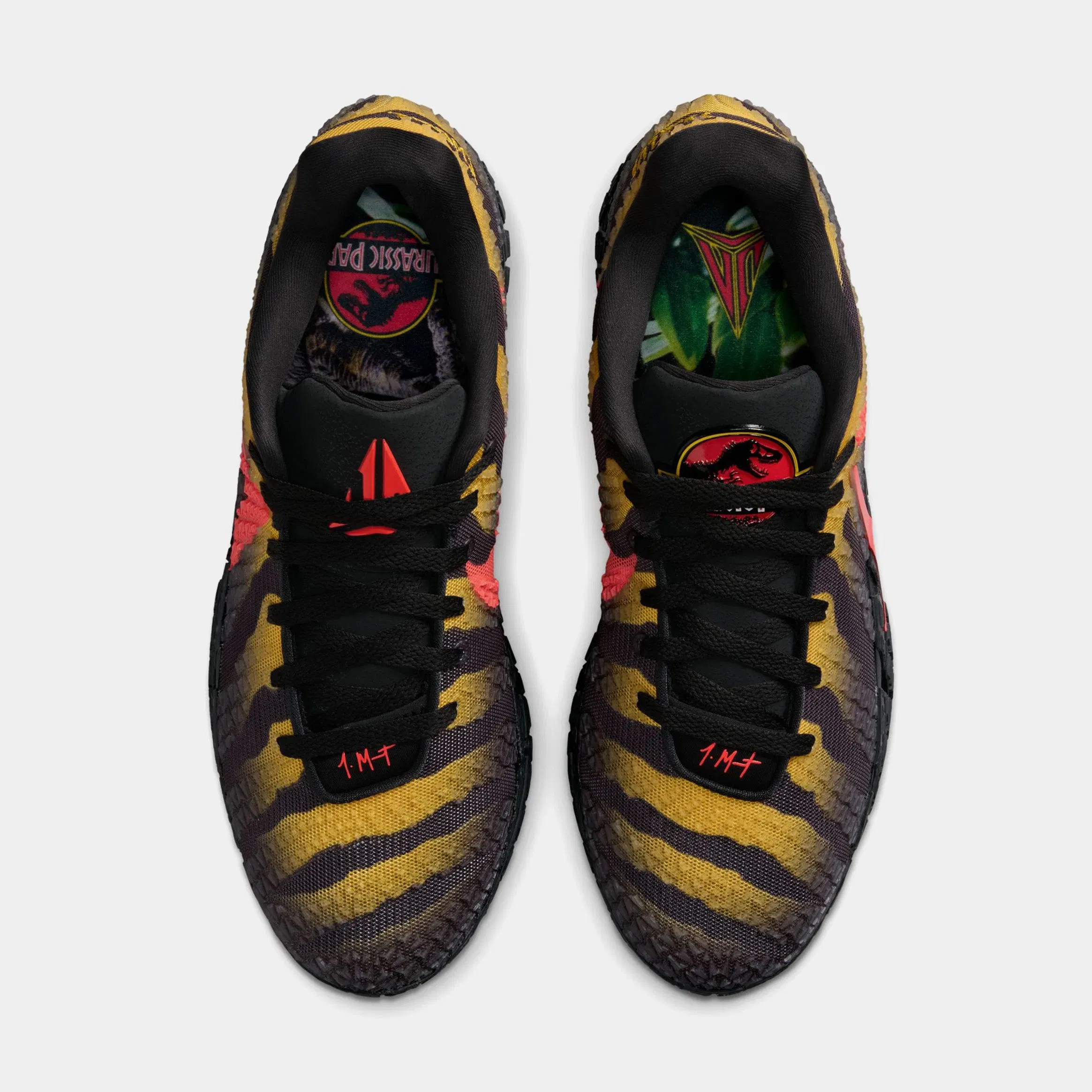 Nike Jurassic Park x Ja 3 Raptor Mens Basketball Shoes (Anthracite/Bright Crimson/Yellow Ochre)