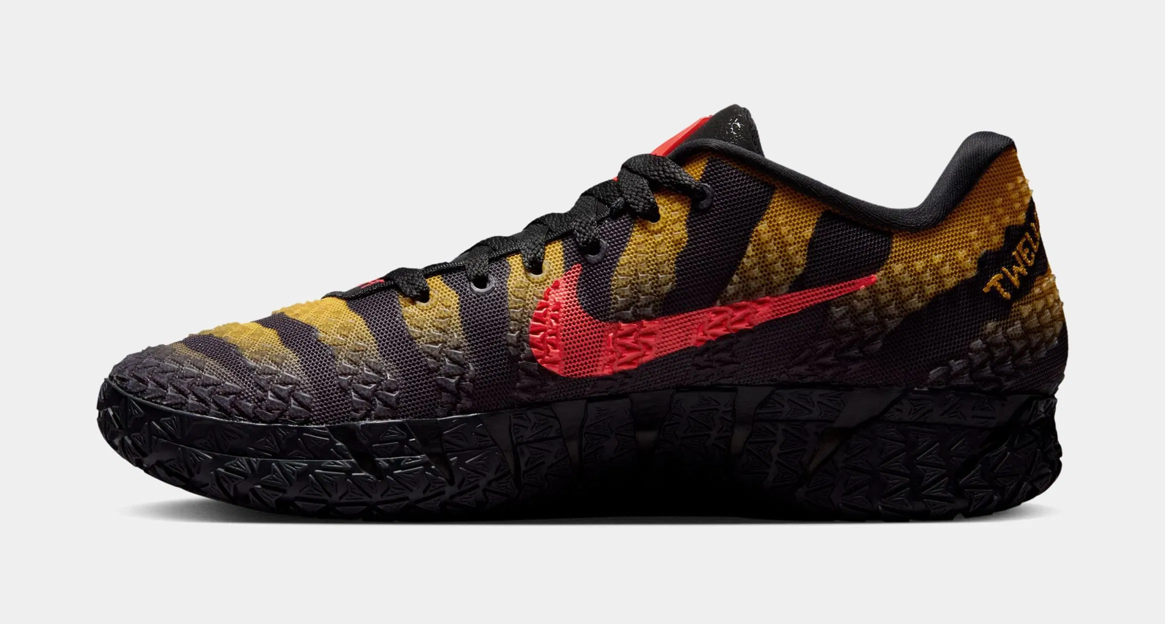 Nike Jurassic Park x Ja 3 Raptor Mens Basketball Shoes (Anthracite/Bright Crimson/Yellow Ochre)