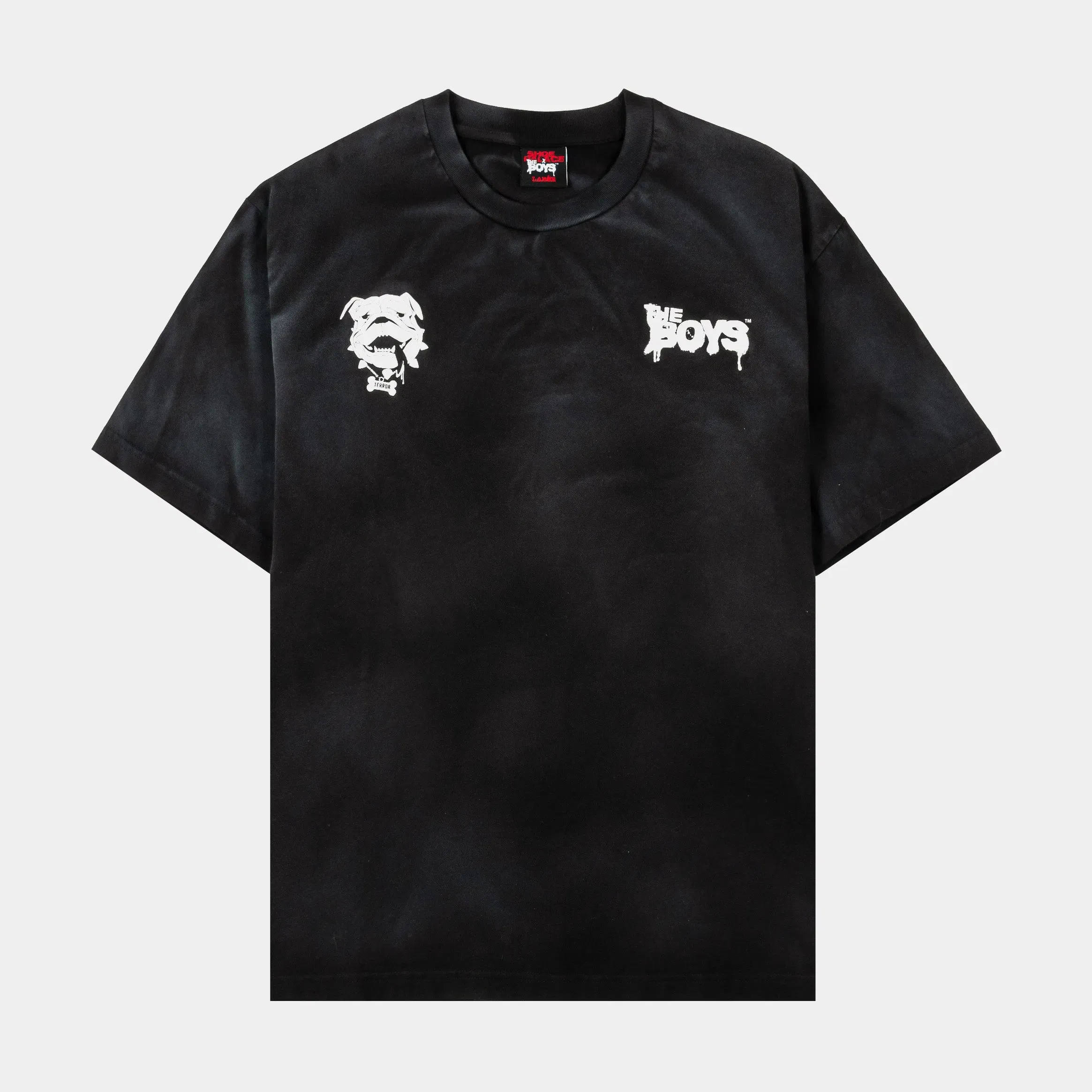 THE BOYS X SP SP x The Boys Collage Washed Mens Short Sleeve Shirt (Grey/White)