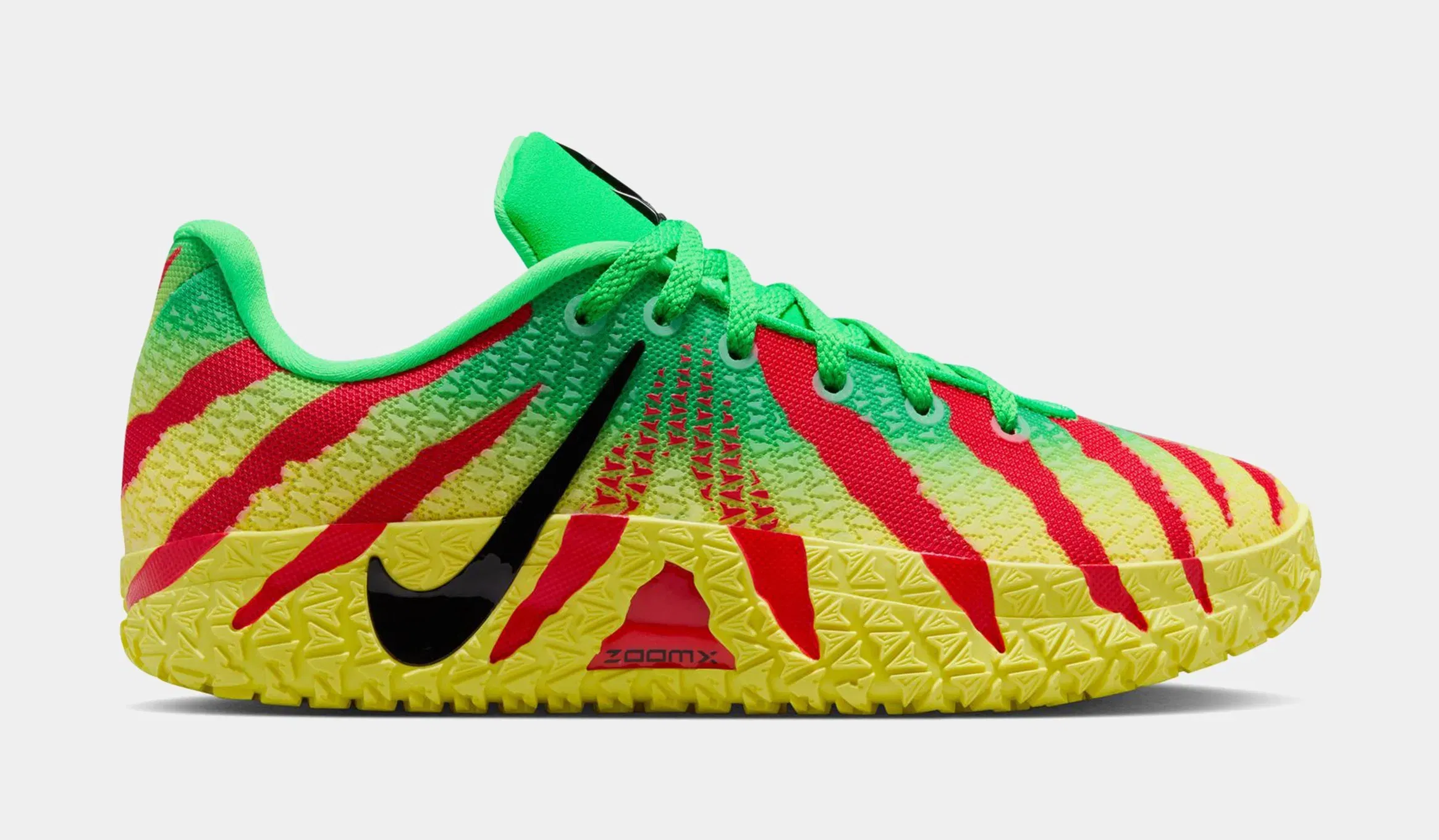Nike Jurassic Park x Ja 3 Explorer Grade School Basketball Shoes (Green Spark/Black/university Red)