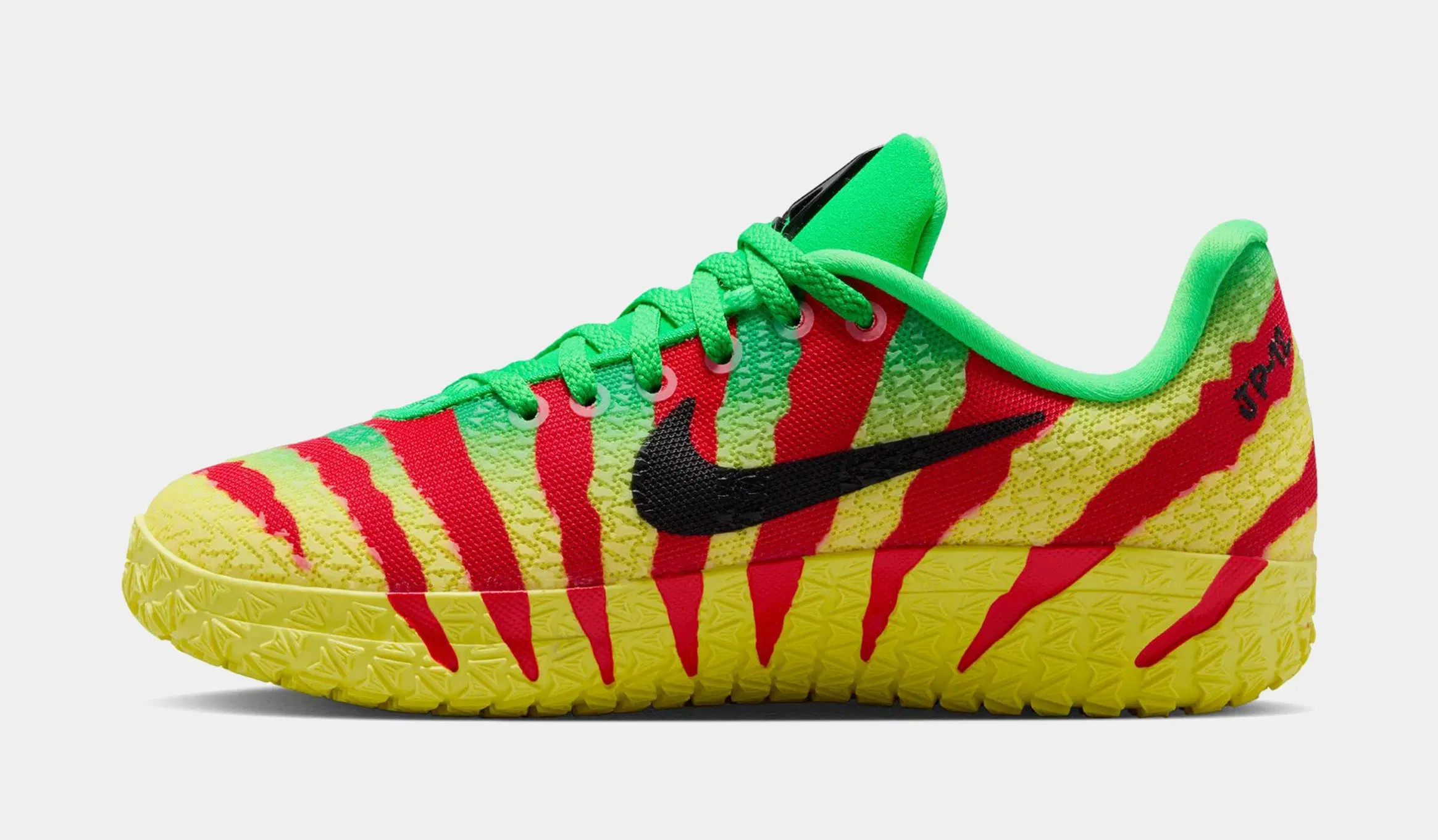 Nike Jurassic Park x Ja 3 Explorer Grade School Basketball Shoes (Green Spark/Black/university Red)