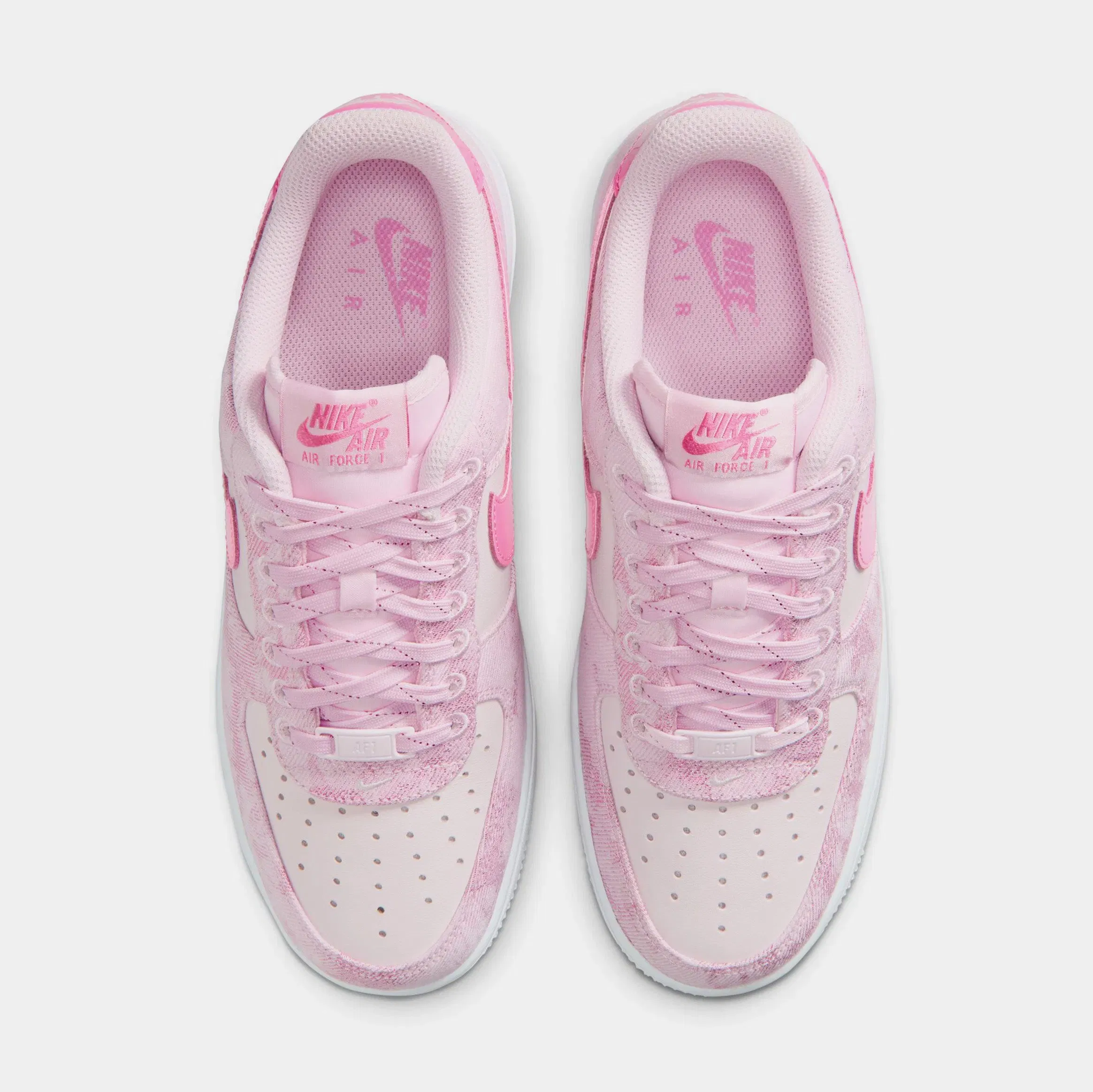 Nike Air Force 1 '07 Denim Womens Lifestyle Shoes (Pink Foam/Pearl Pink/White/Pinksicle)
