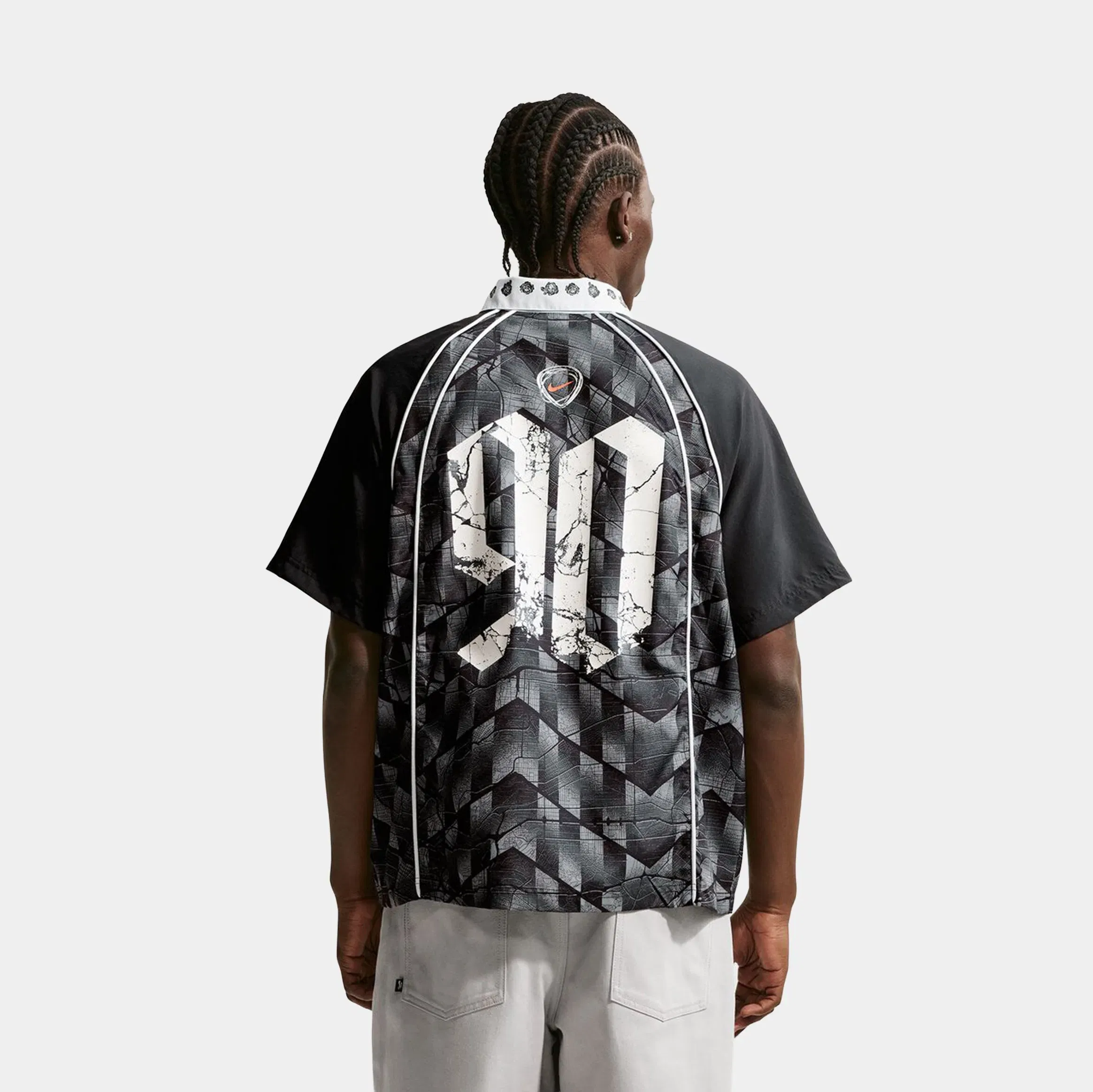 Nike SB Dri Fit Bowler Skate Mens Jersey (Black/Bright Citrus)