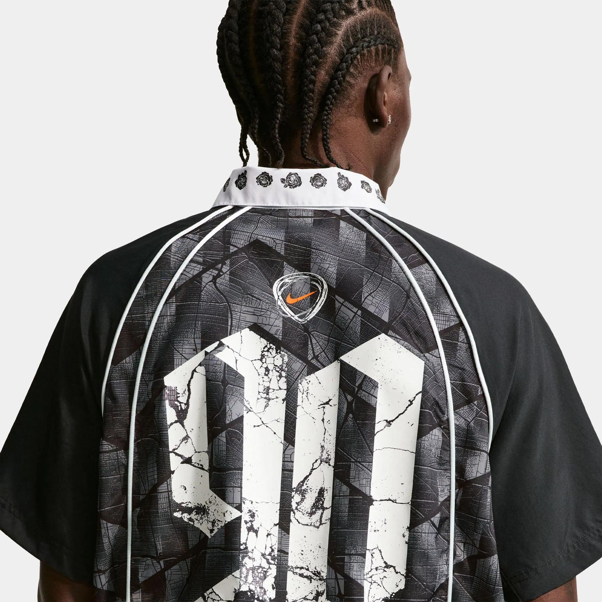 Nike SB Dri Fit Bowler Skate Mens Jersey (Black/Bright Citrus)