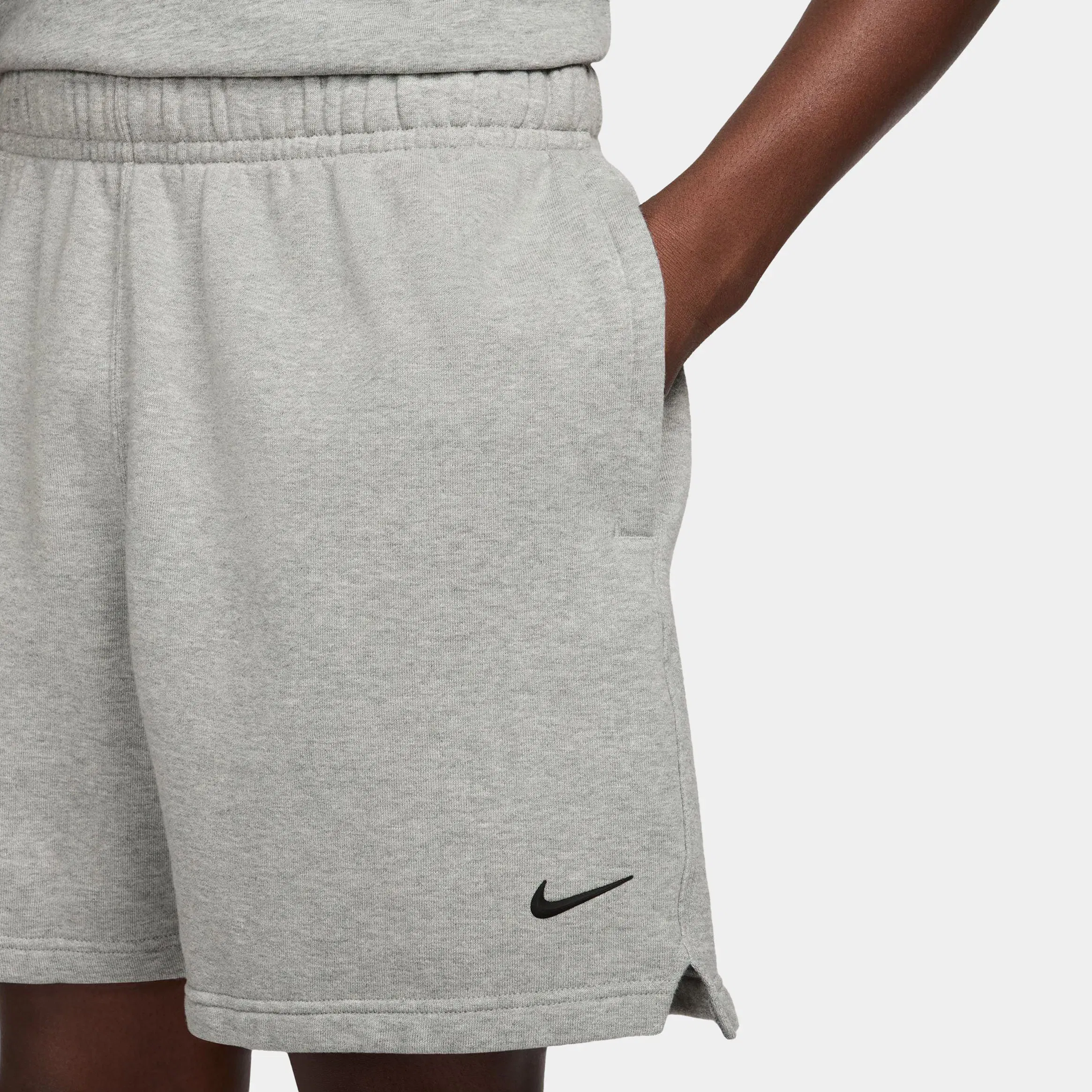 Nike NOCTA Cardinal Fleece Mens Shorts (Dark Grey Heather/Matte Silver/Black)