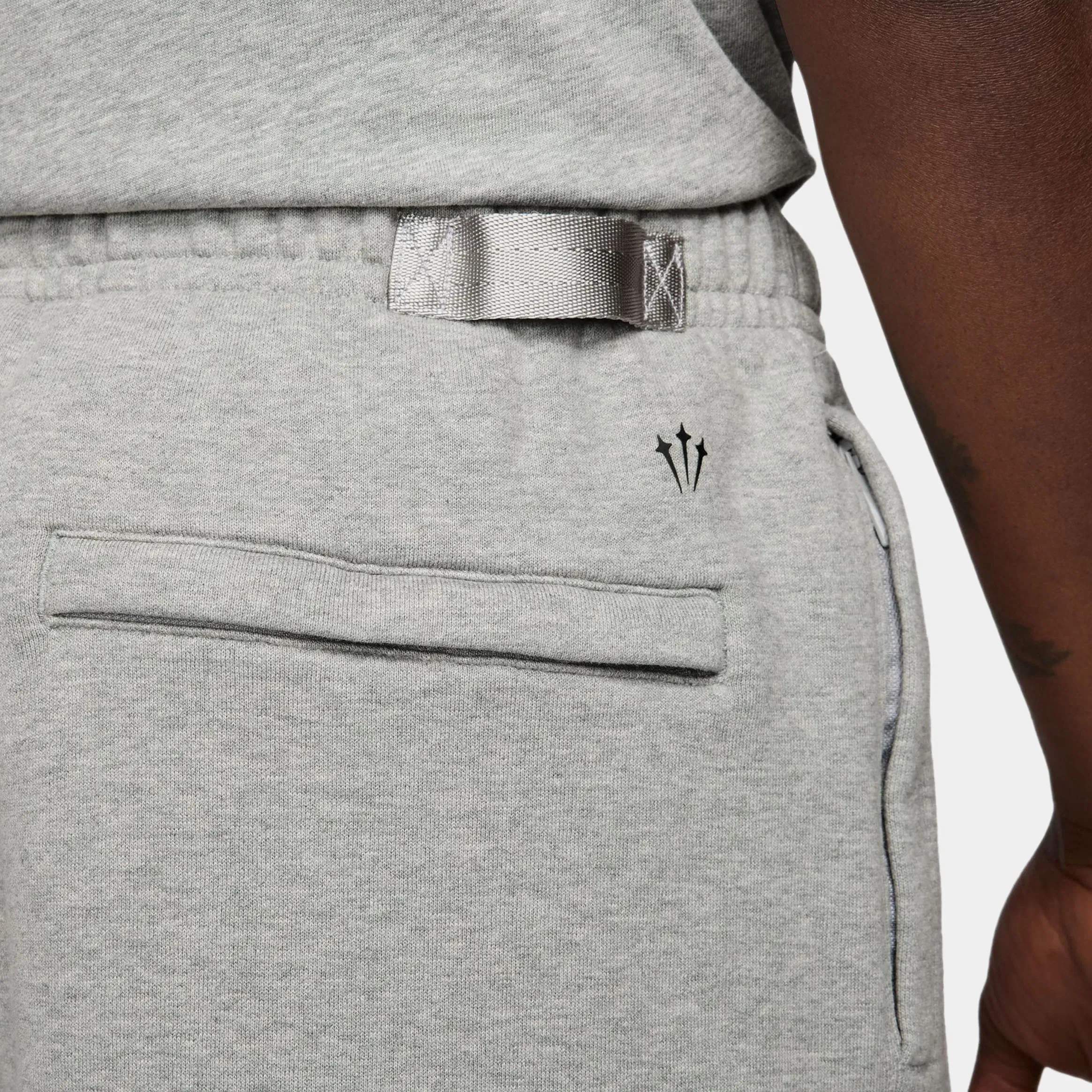 Nike NOCTA Cardinal Fleece Mens Shorts (Dark Grey Heather/Matte Silver/Black)