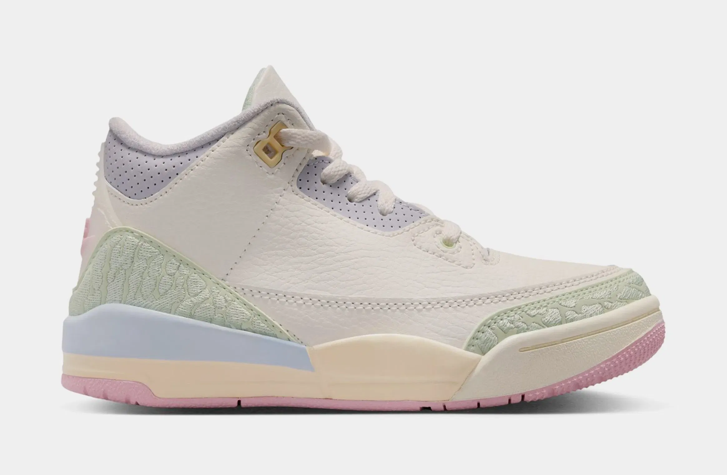 Air Jordan 3 Retro Sail and Jade Aura Preschool Lifestyle Shoes (Sail/Jade Aura/Iris Whisper)