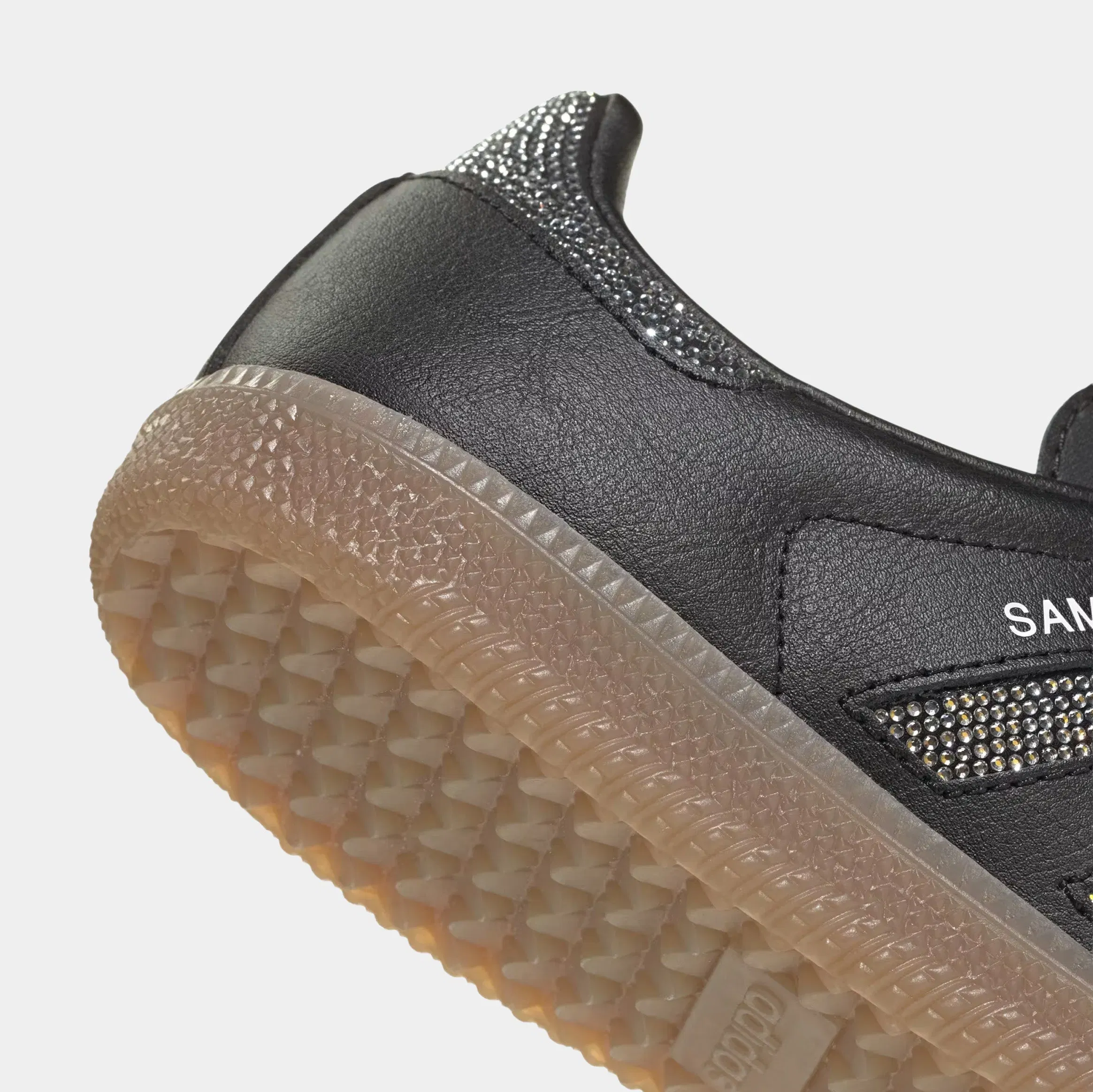adidas Samba OG Bling Grade School Lifestyle Shoes (Core Black/Core Black/Silver Metallic)