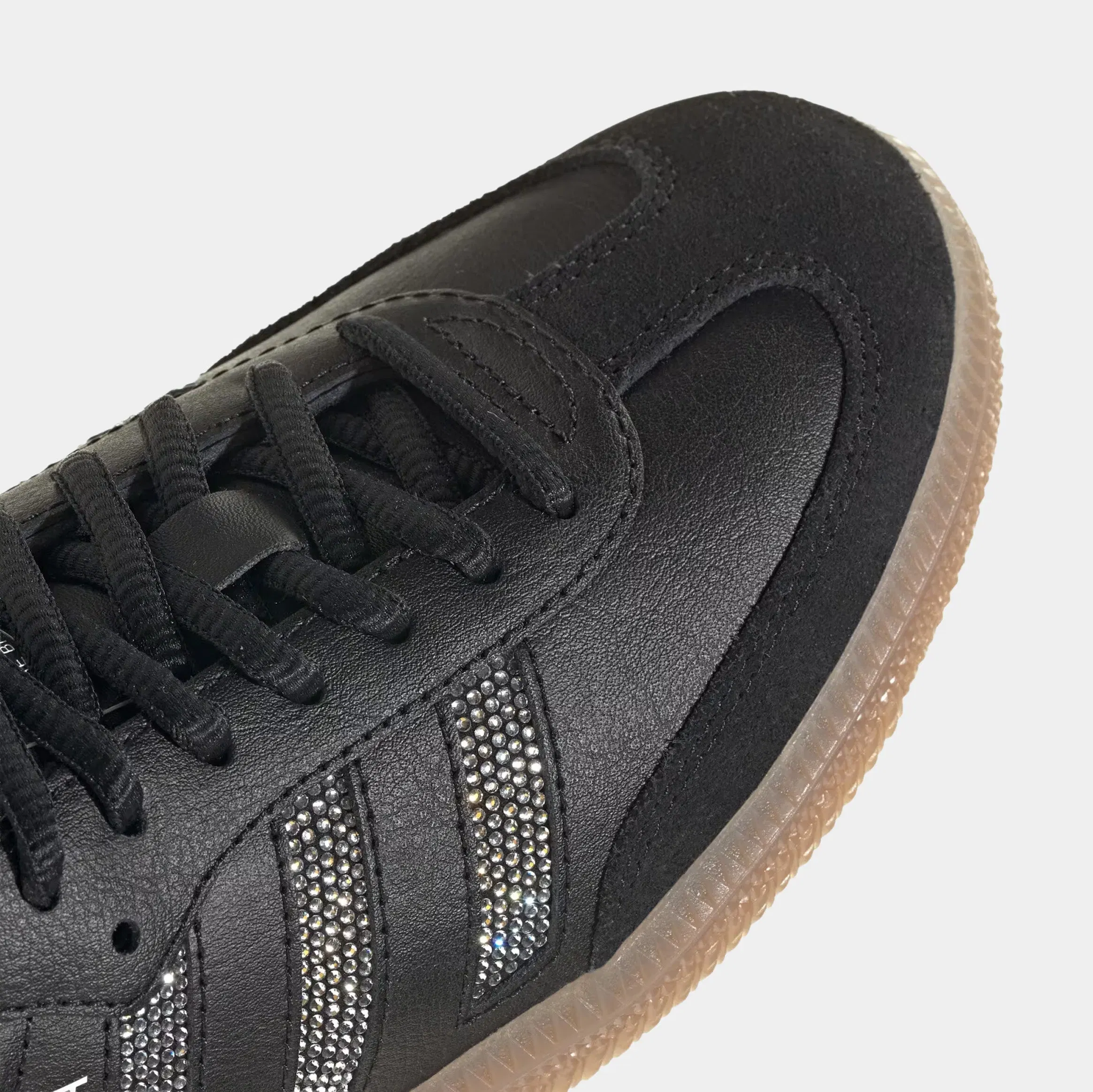 adidas Samba OG Bling Grade School Lifestyle Shoes (Core Black/Core Black/Silver Metallic)