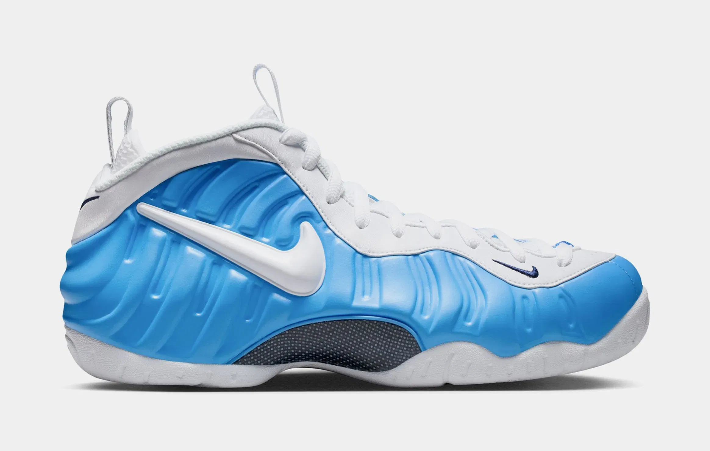 Nike Air Foamposite Pro University Blue and White Mens Basketball Shoes (University Blue/White/White)