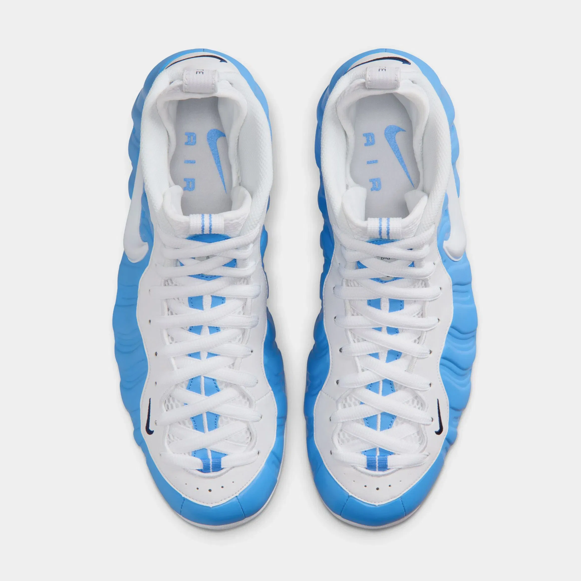 Nike Air Foamposite Pro University Blue and White Mens Basketball Shoes (University Blue/White/White)