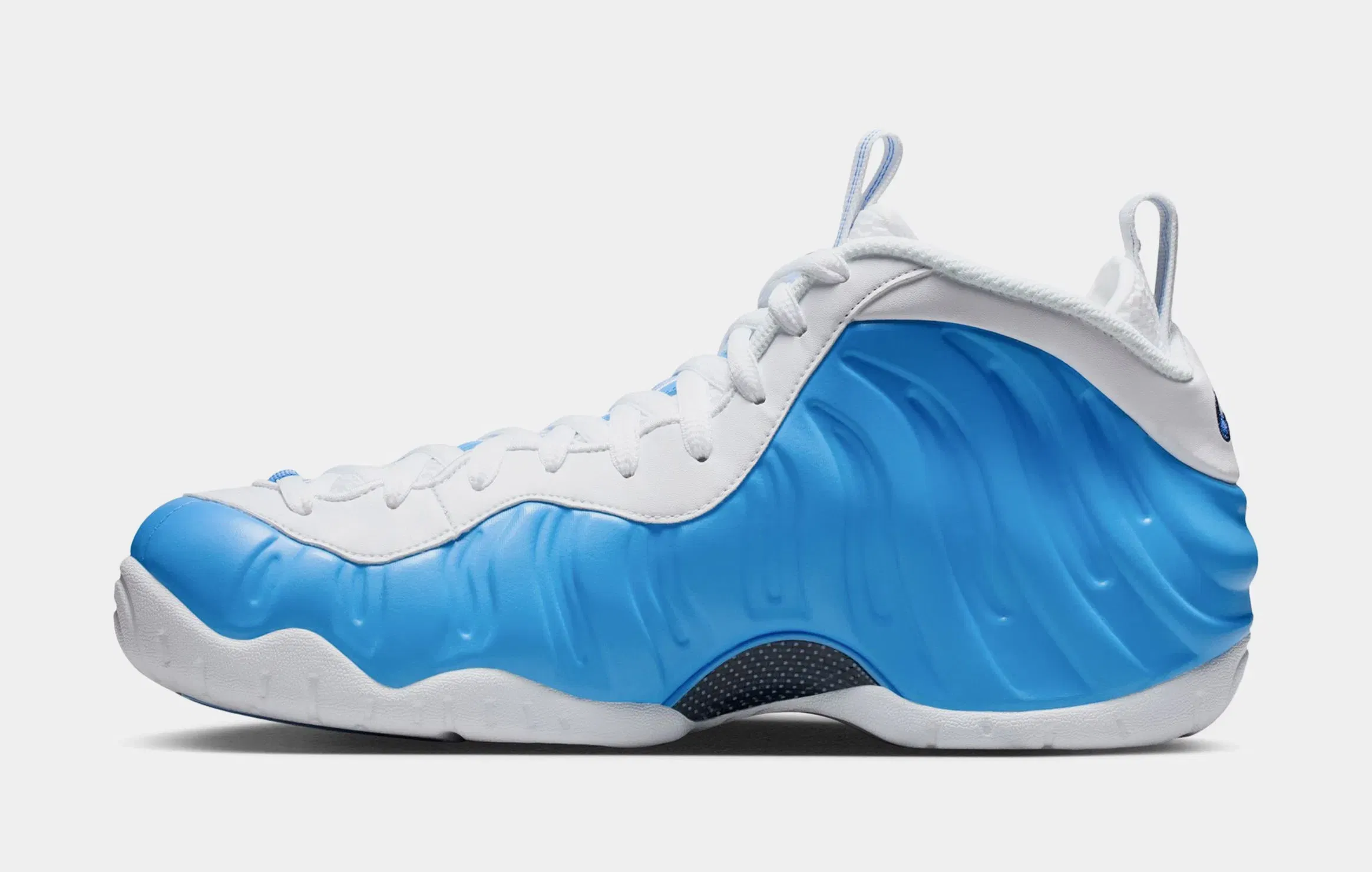 Nike Air Foamposite Pro University Blue and White Mens Basketball Shoes (University Blue/White/White)