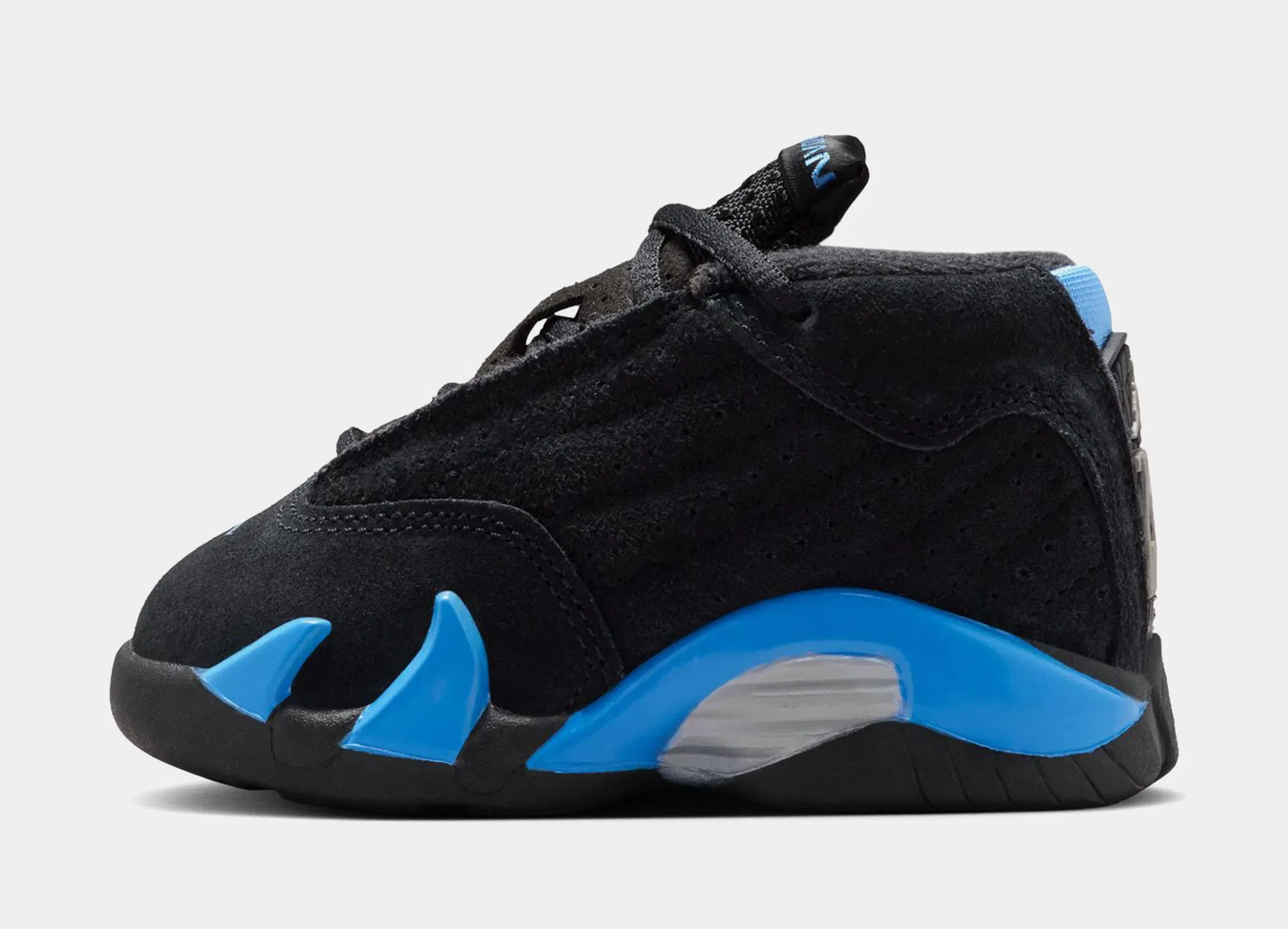 Air Jordan 14 Retro Black University Blue Infant Toddler Lifestyle Shoes (Black/White/University Blue)