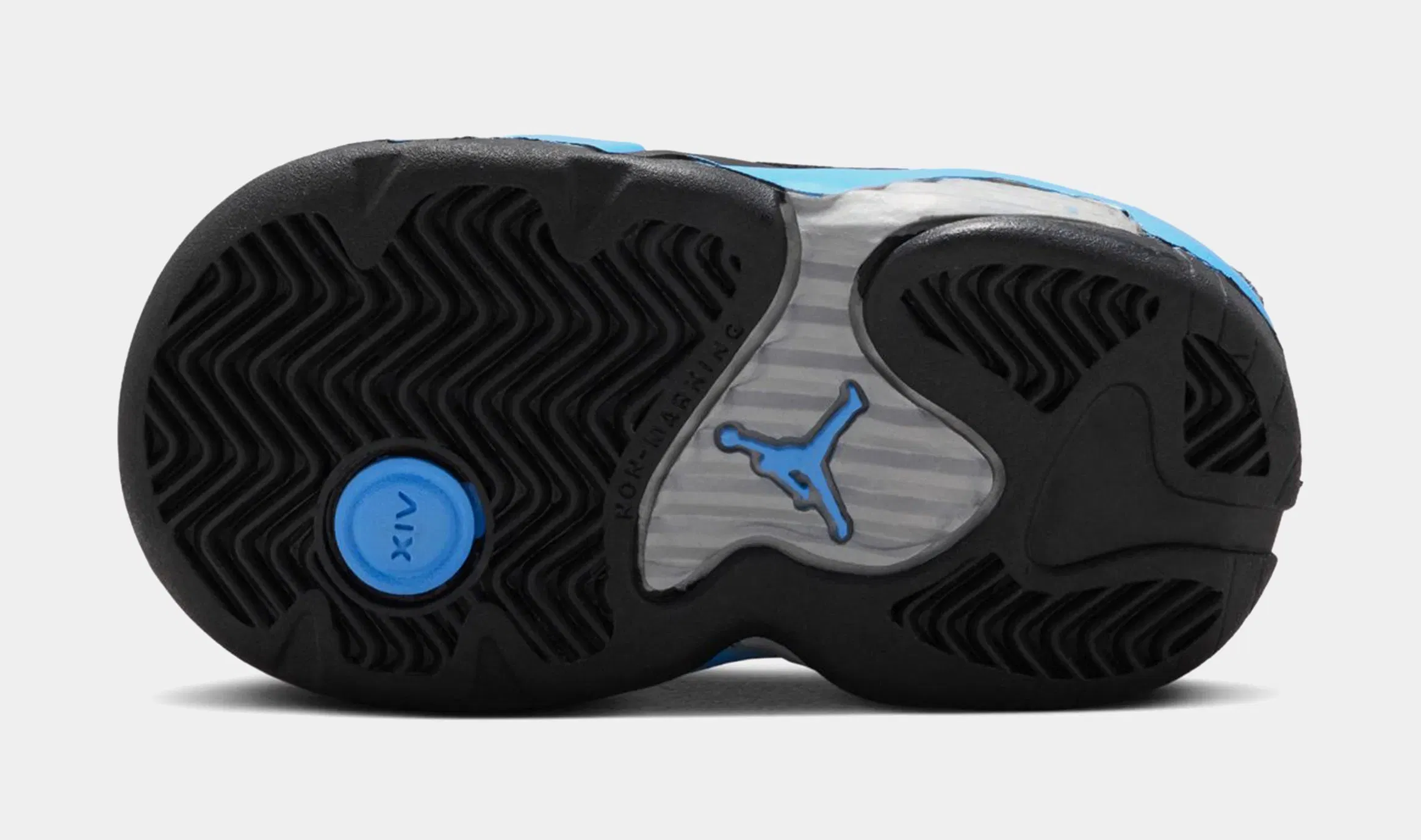 Air Jordan 14 Retro Black University Blue Infant Toddler Lifestyle Shoes (Black/White/University Blue)