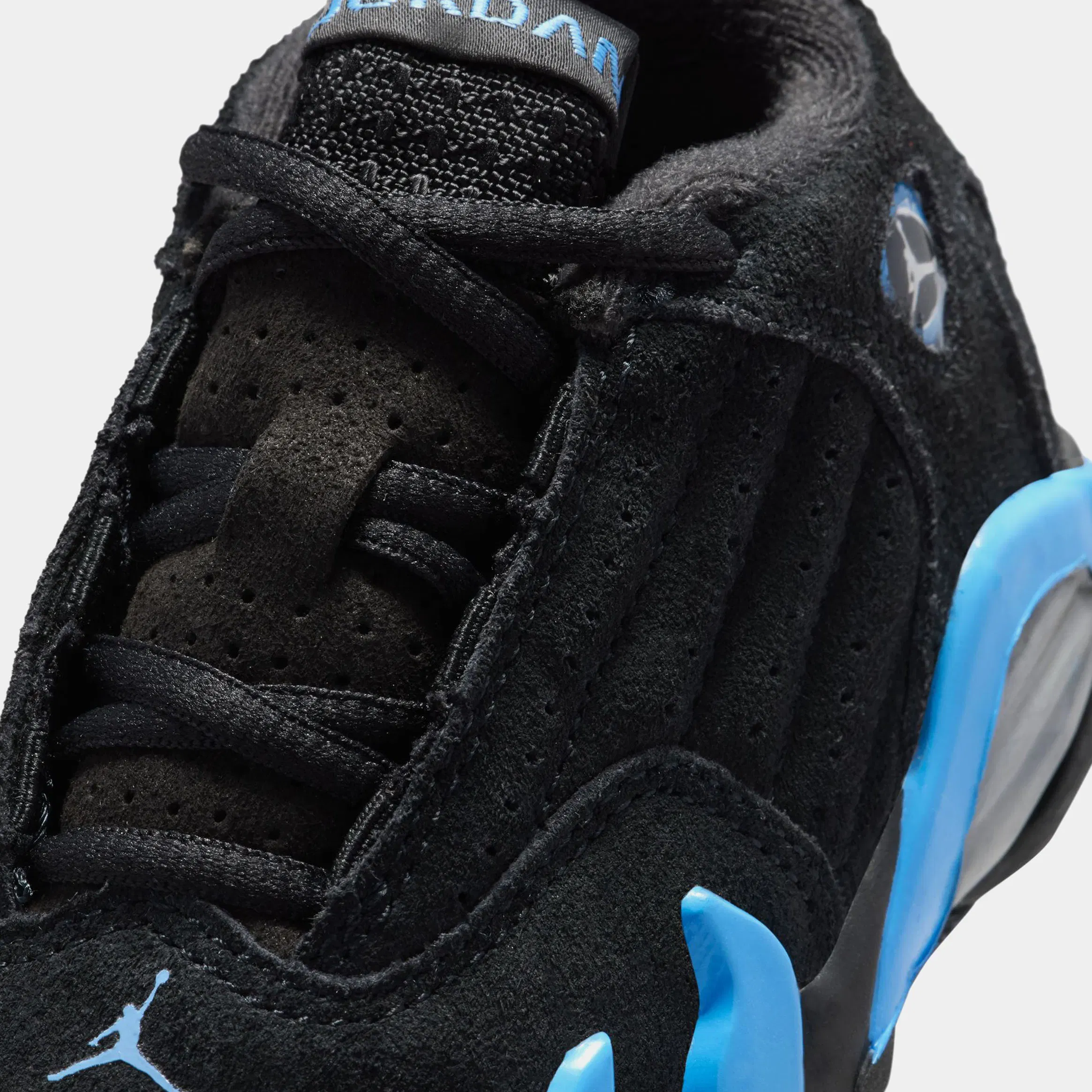Air Jordan 14 Retro Black University Blue Infant Toddler Lifestyle Shoes (Black/White/University Blue)