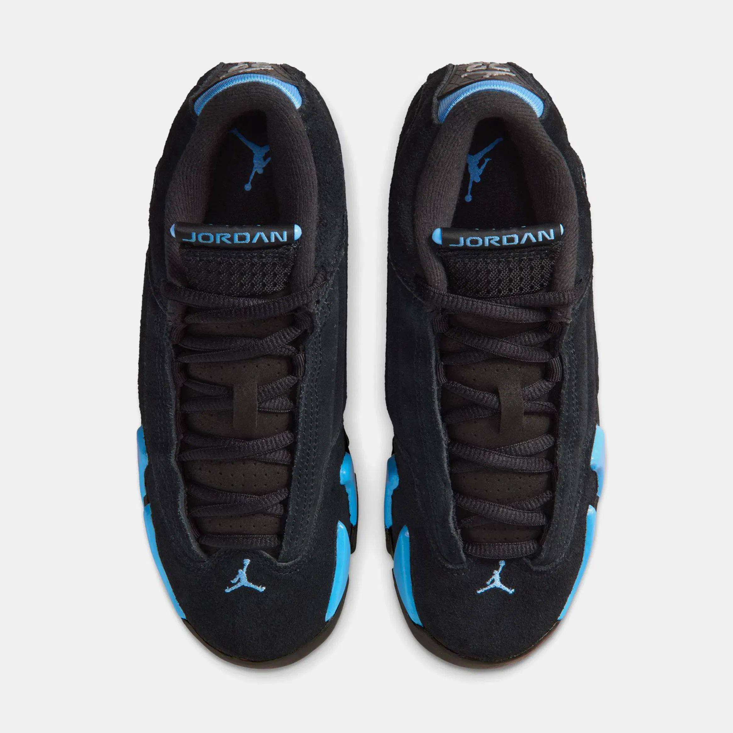 Air Jordan 14 Retro Black University Blue Grade School Lifestyle Shoes (Black/White/University Blue)