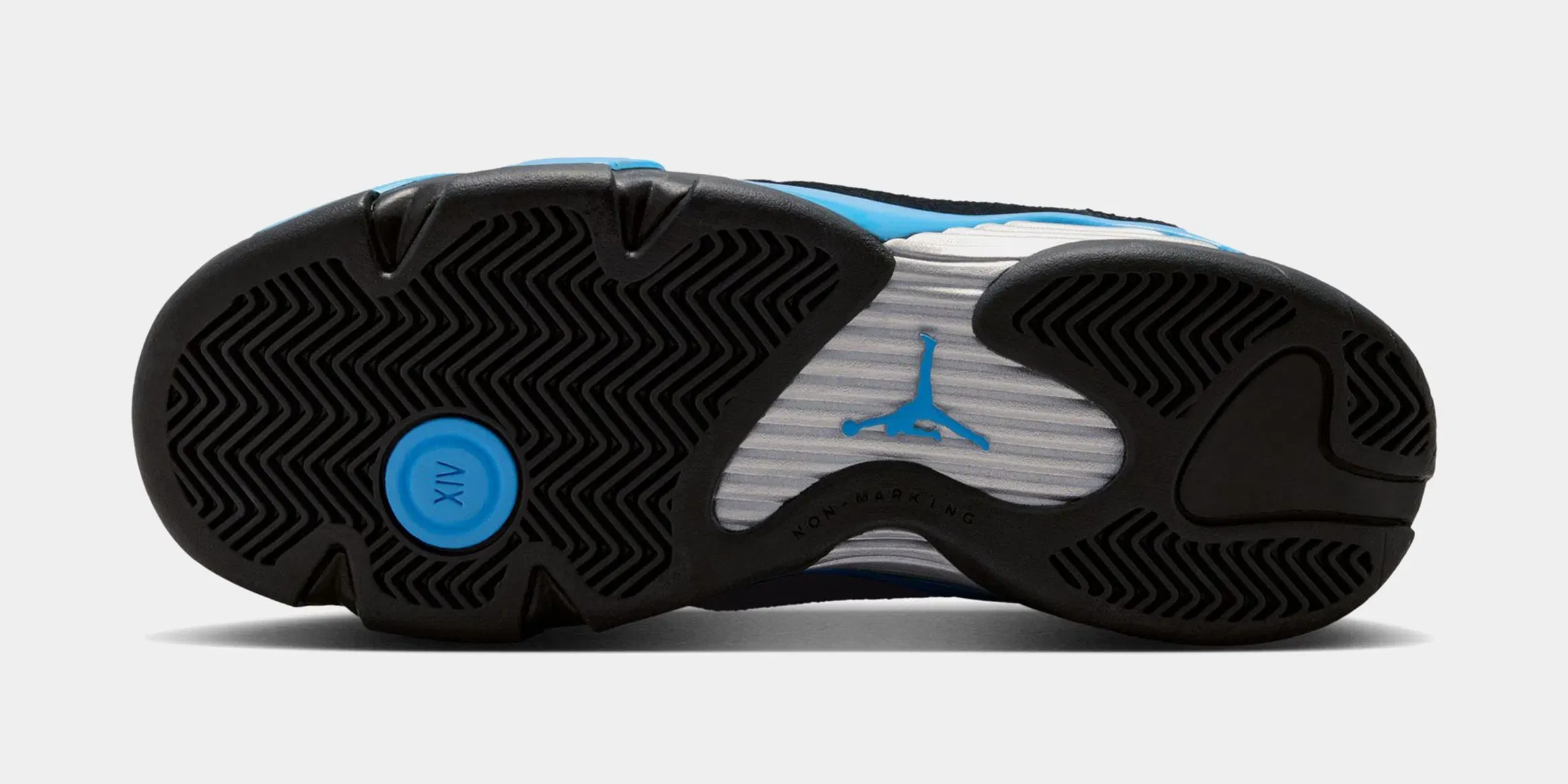 Air Jordan 14 Retro Black University Blue Grade School Lifestyle Shoes (Black/White/University Blue)