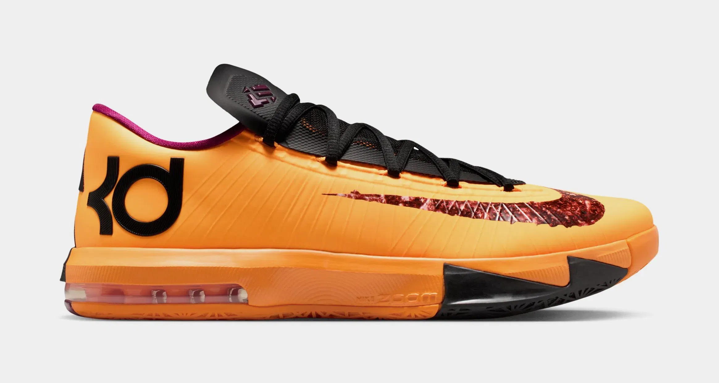 Nike Zoom KD 6 Peanut Butter And Jelly Mens Basketball Shoes (Laser Orange/Raspberry Red/Black)