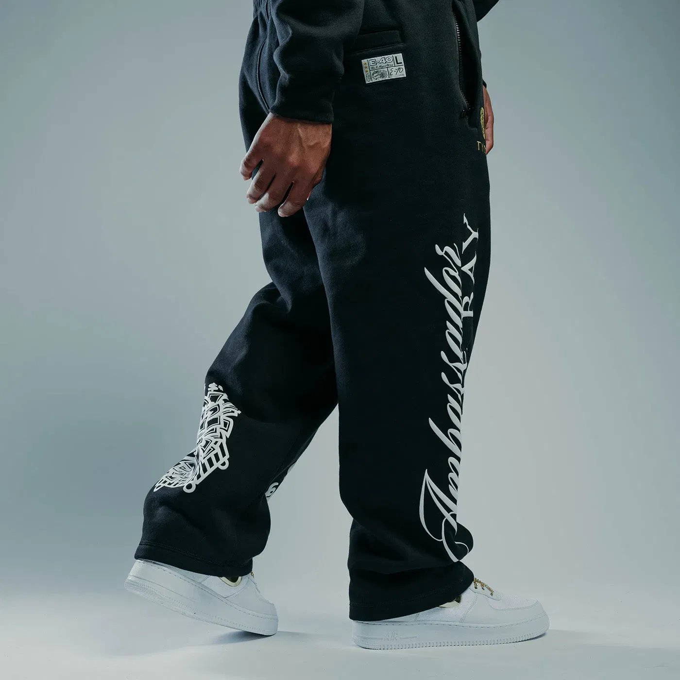 E40 X SP SP x E-40 Major Way Mens Sweatpants (Black/Yellow)
