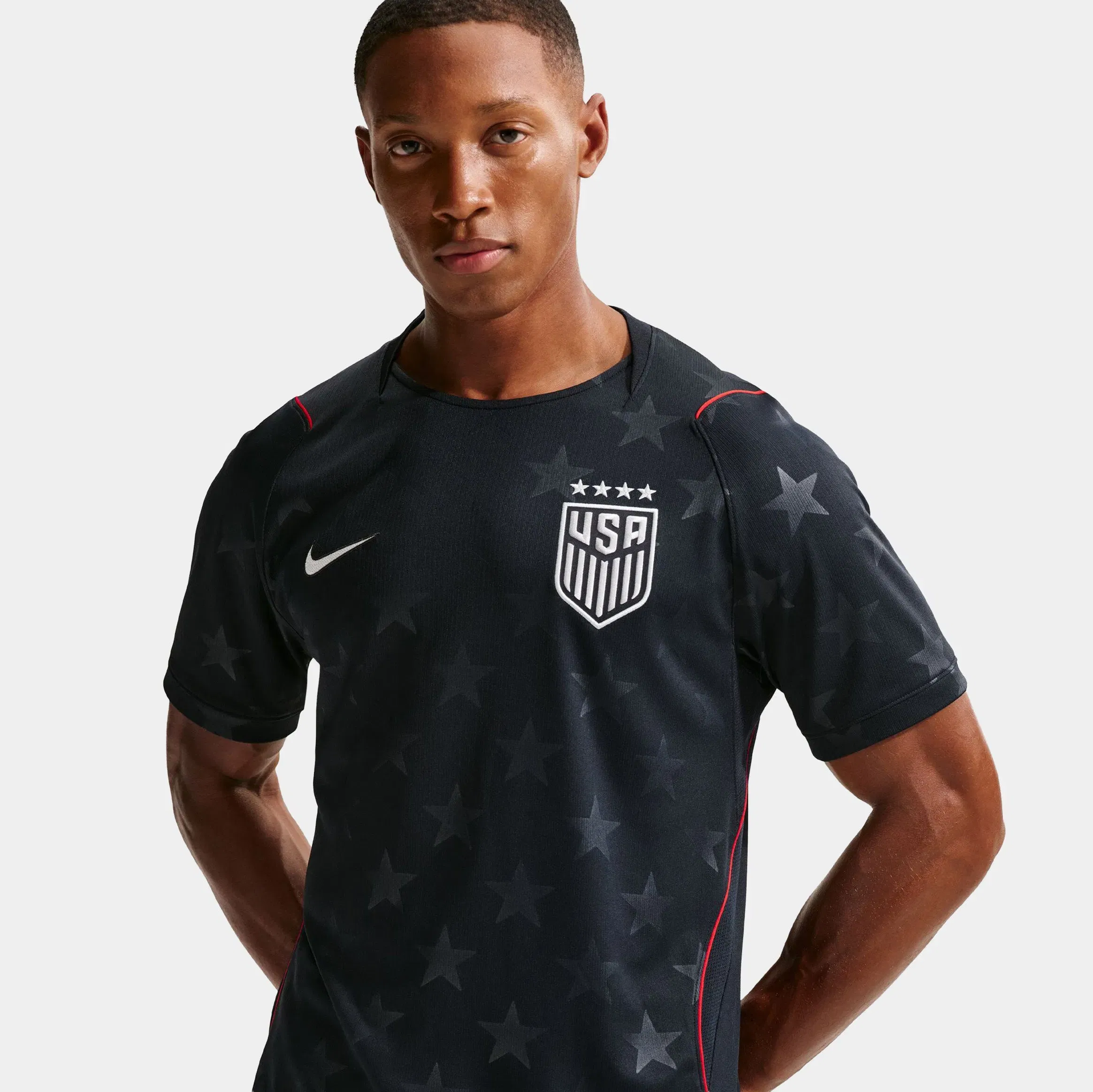 Nike USWNT 2026 Stadium Away Dri Fit Soccer Replica Mens Jersey (Dark Obsidian/Pure Platnium)