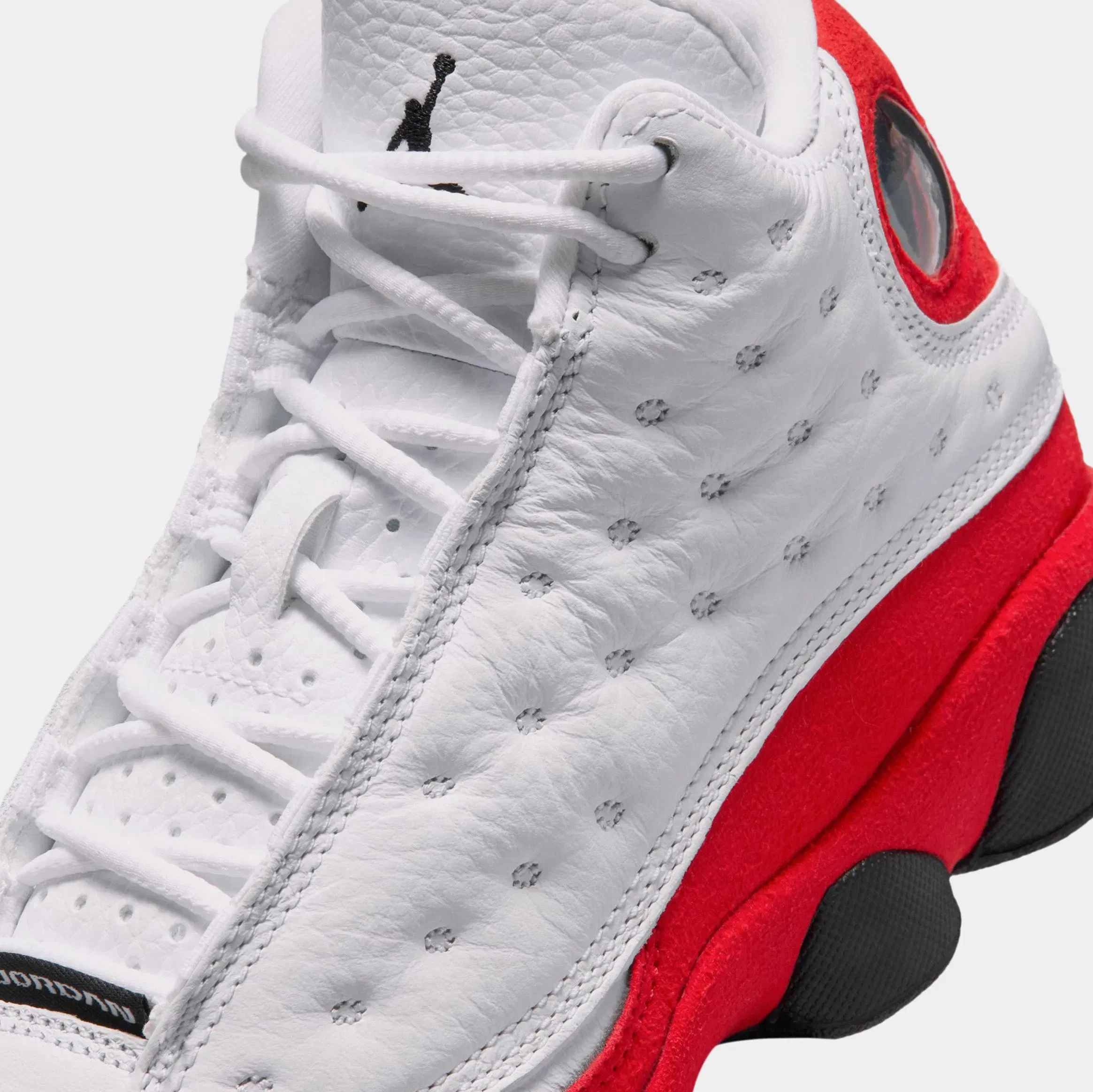 Air Jordan 13 Retro White And University Red Grade School Lifestyle Shoes (White/Black/True Red)