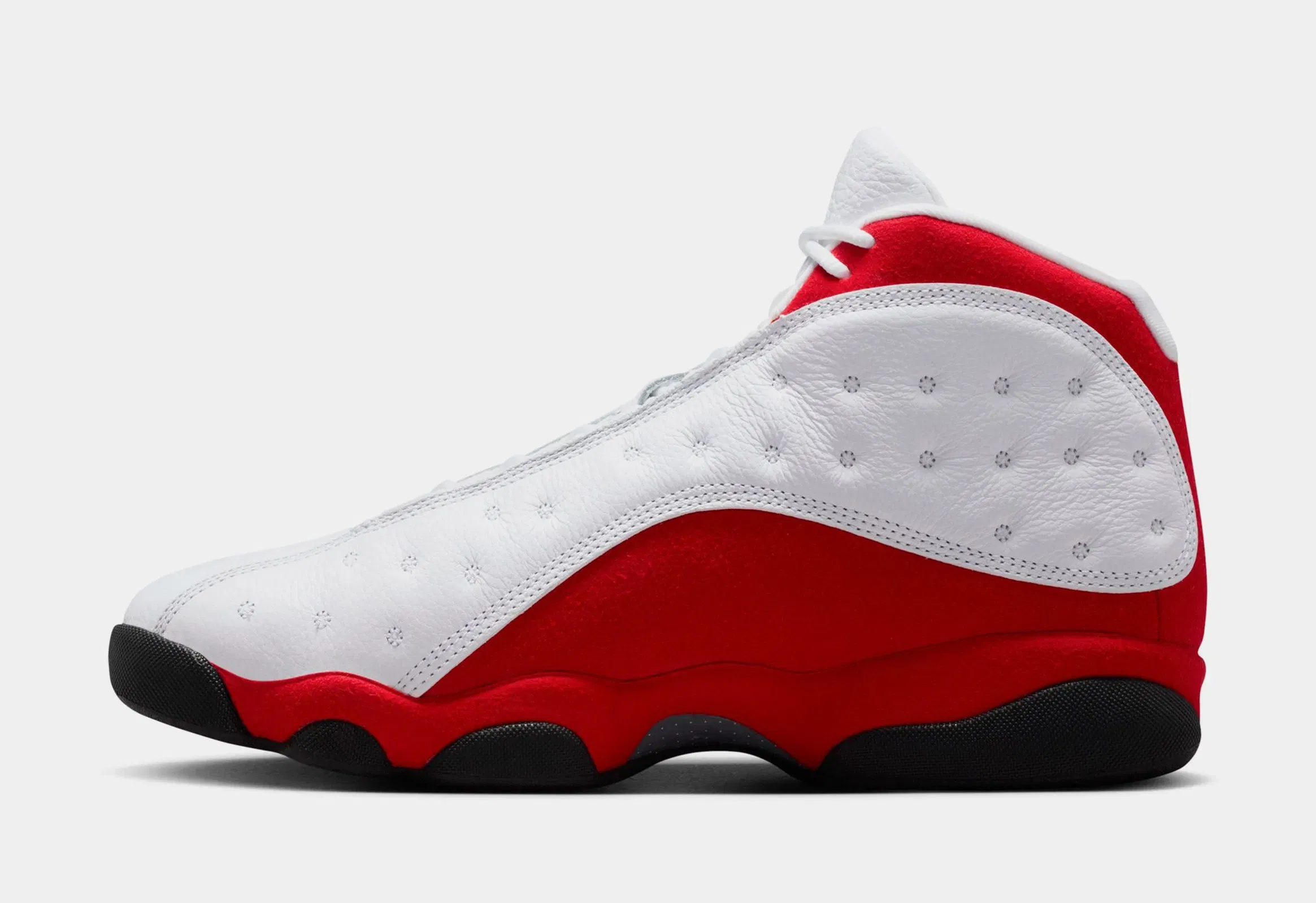 Air Jordan 13 Retro White And University Red Mens Lifestyle Shoes (White/Black/True Red)