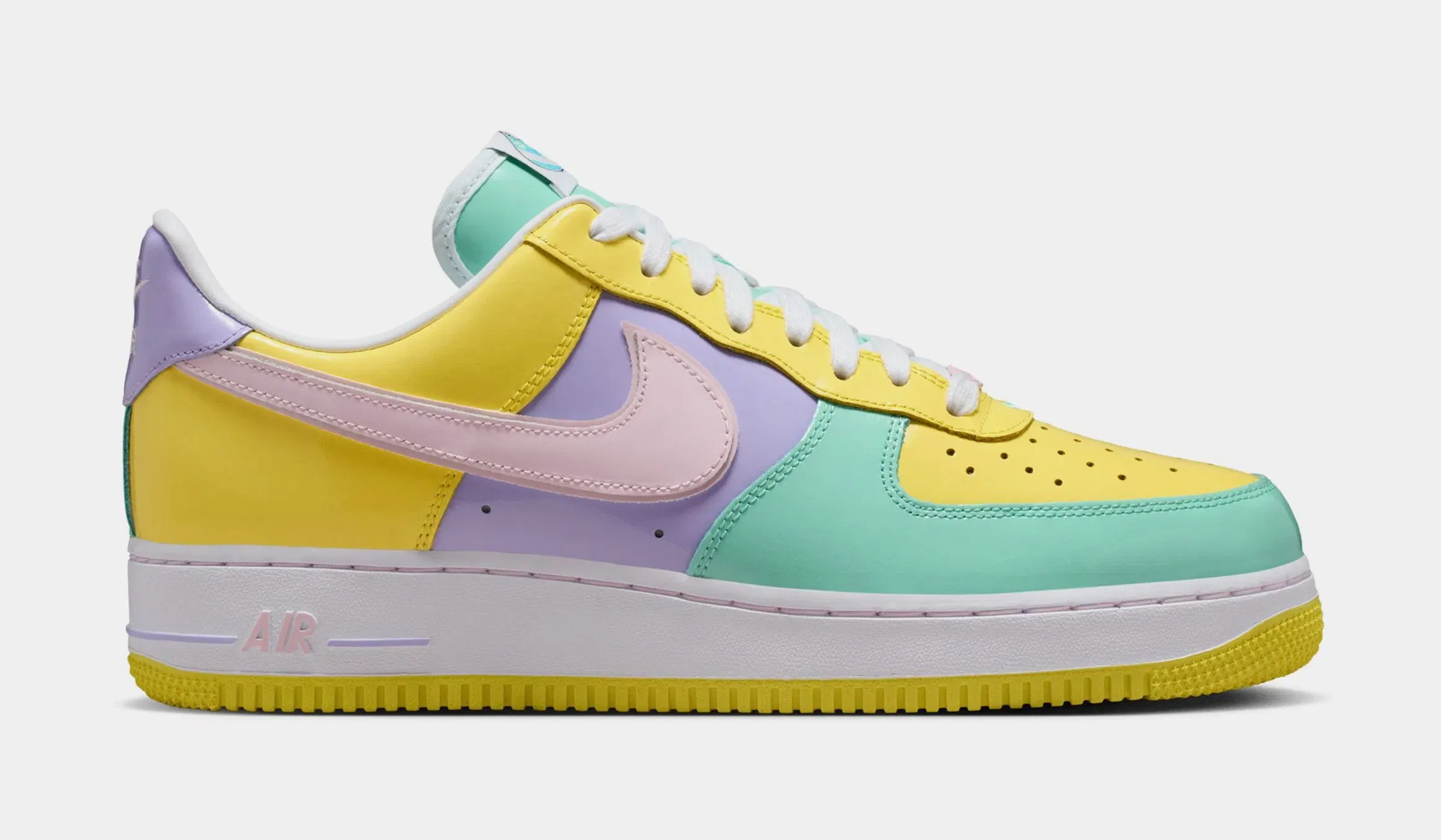 Nike Air Force 1 '07 Easter Mens Lifestyle Shoes (Yellow Pulse/Pink Foam/Hydrangeas)