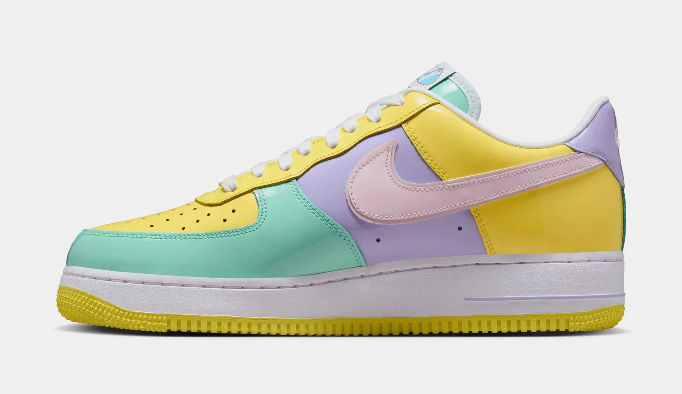 Nike Air Force 1 '07 Easter Mens Lifestyle Shoes (Yellow Pulse/Pink Foam/Hydrangeas)