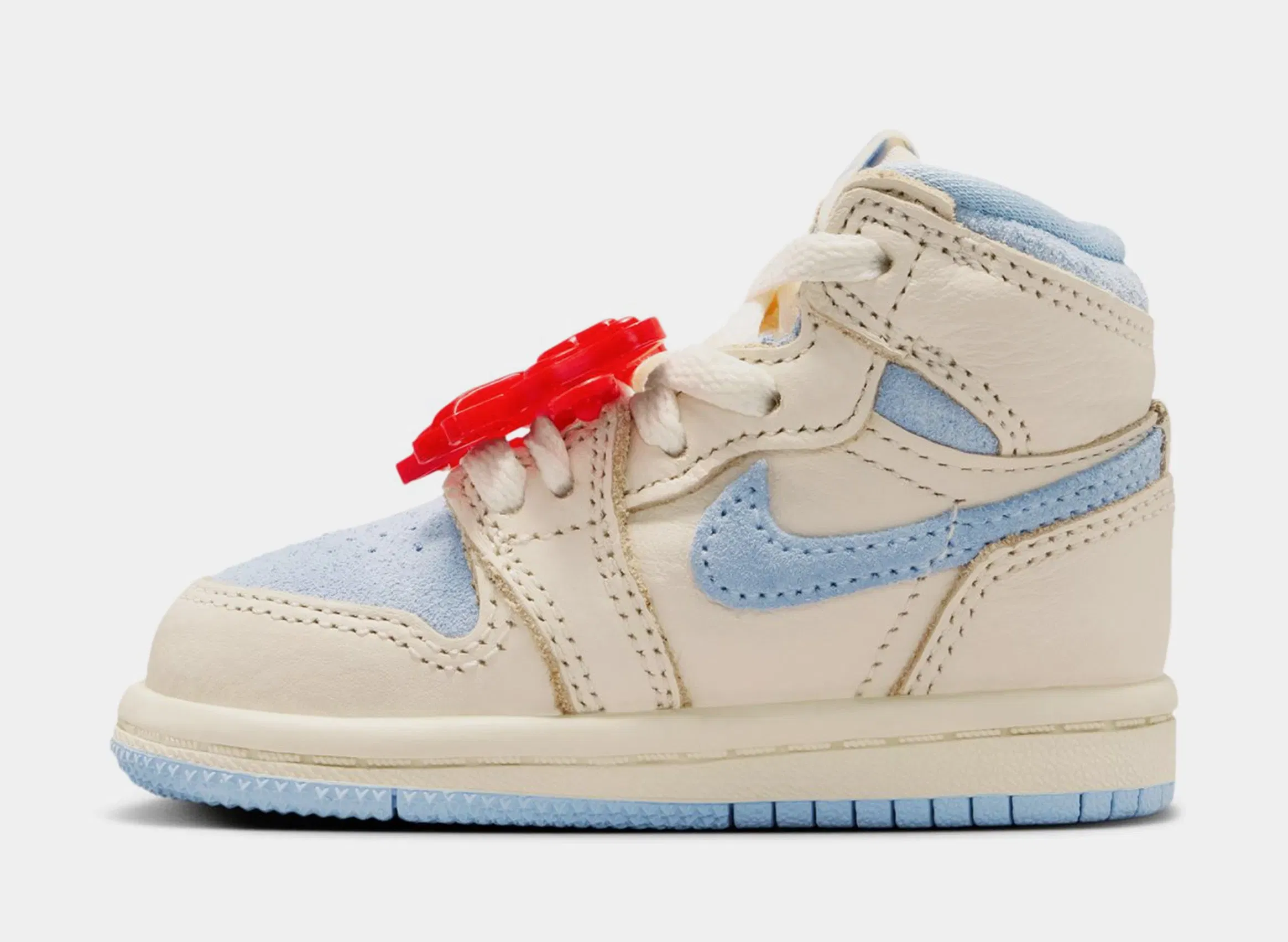 Air Jordan 1 Retro High OG Psychic Blue And Pale Ivory Infant Toddler Lifestyle Shoes (Pale Ivory/Psychic Blue/Coconut Milk)