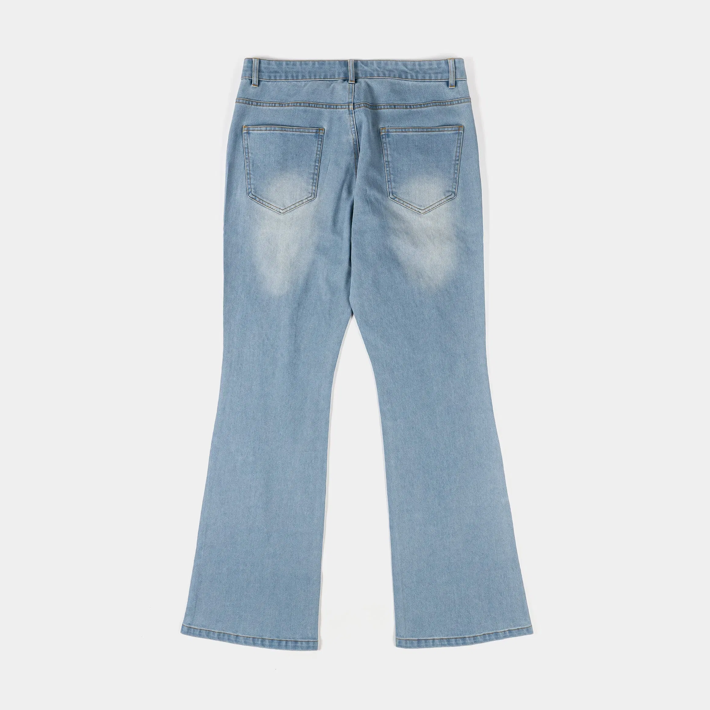 ROUTE TO RICHES Wings Embossed Denim Mens Pants (Blue/Blue)